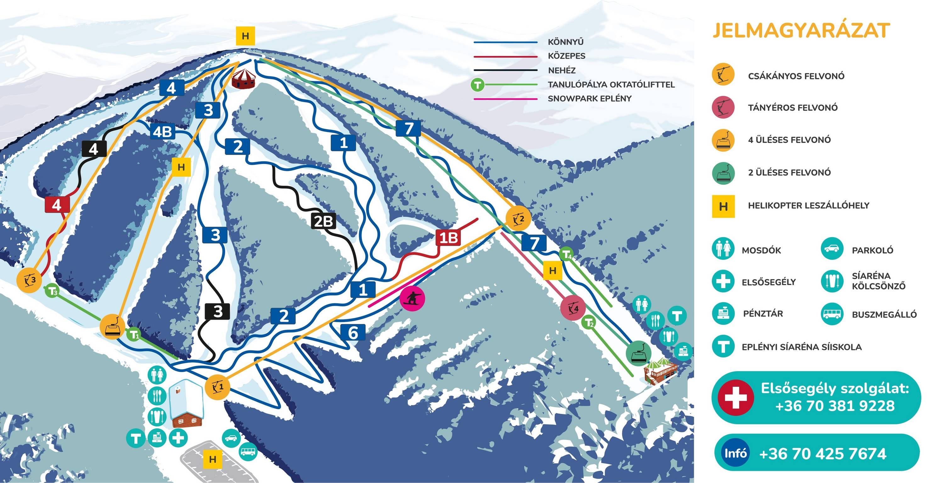 Síaréna Vibe Park – Eplény trail map