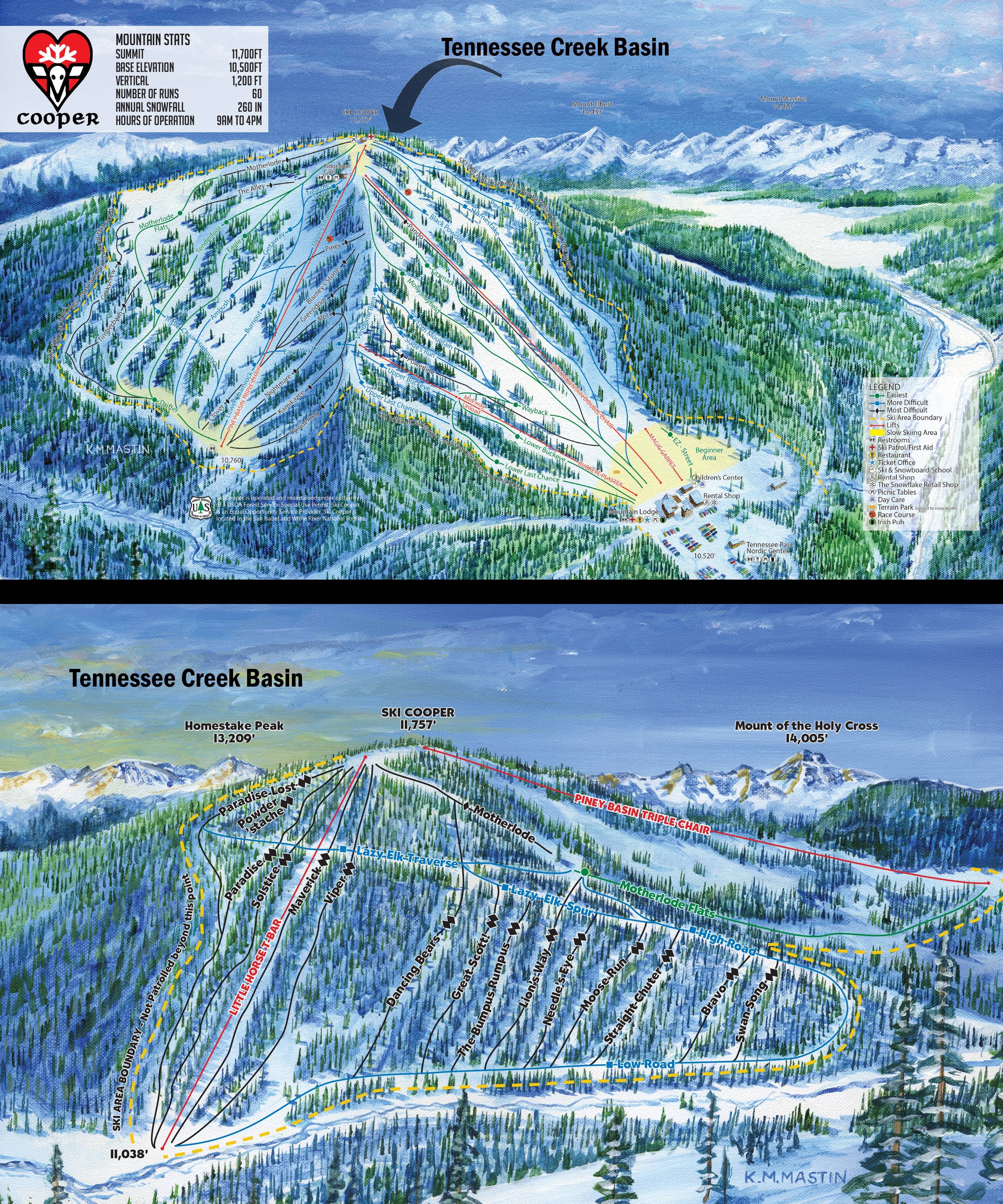 Cooper trail map
