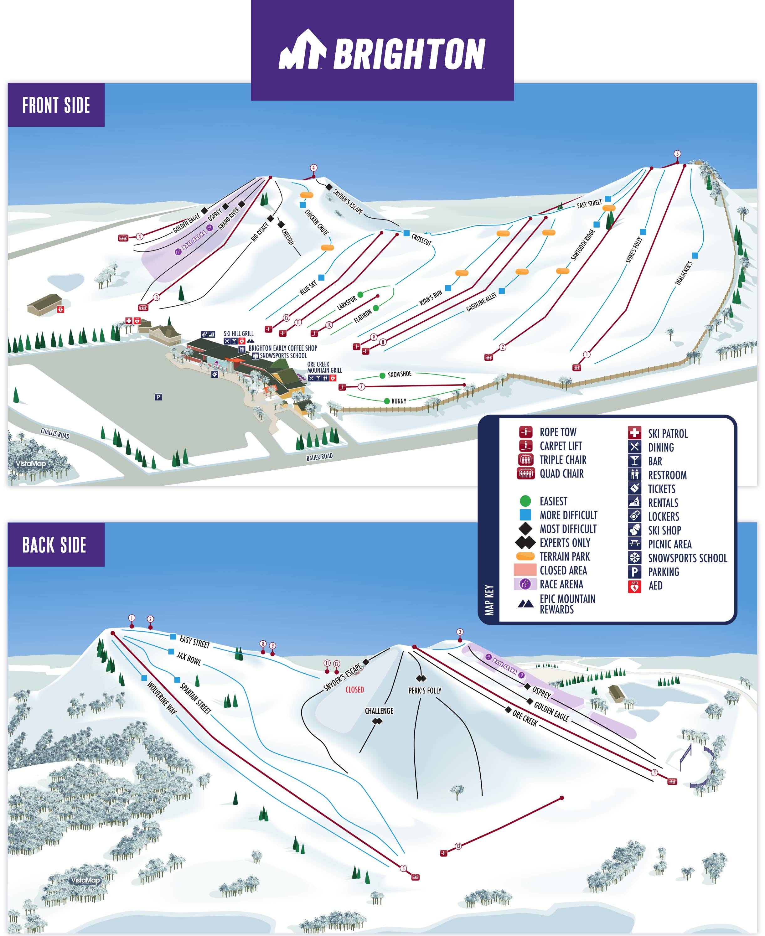 Mt. Brighton trail map