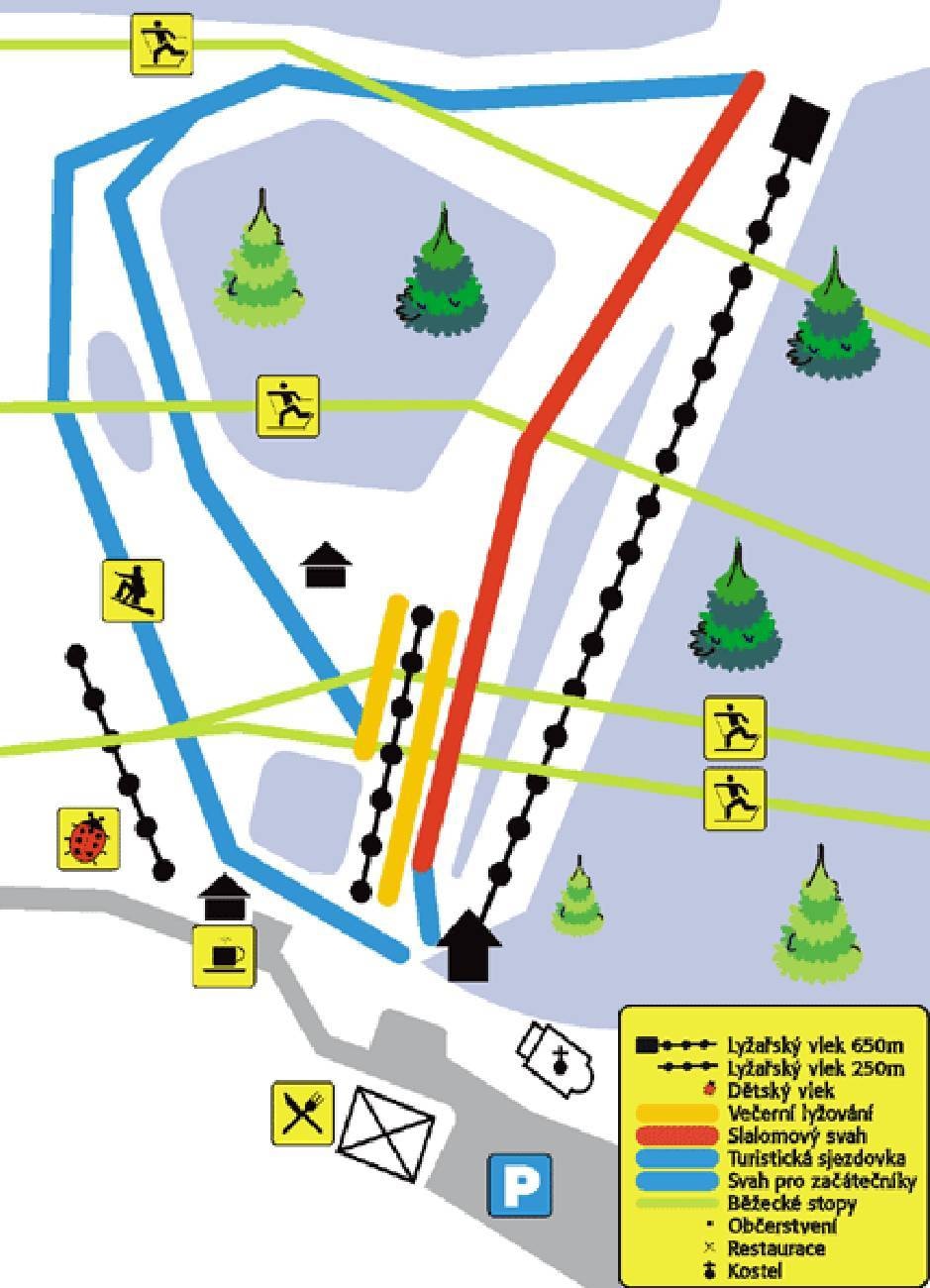 Zvičina trail map