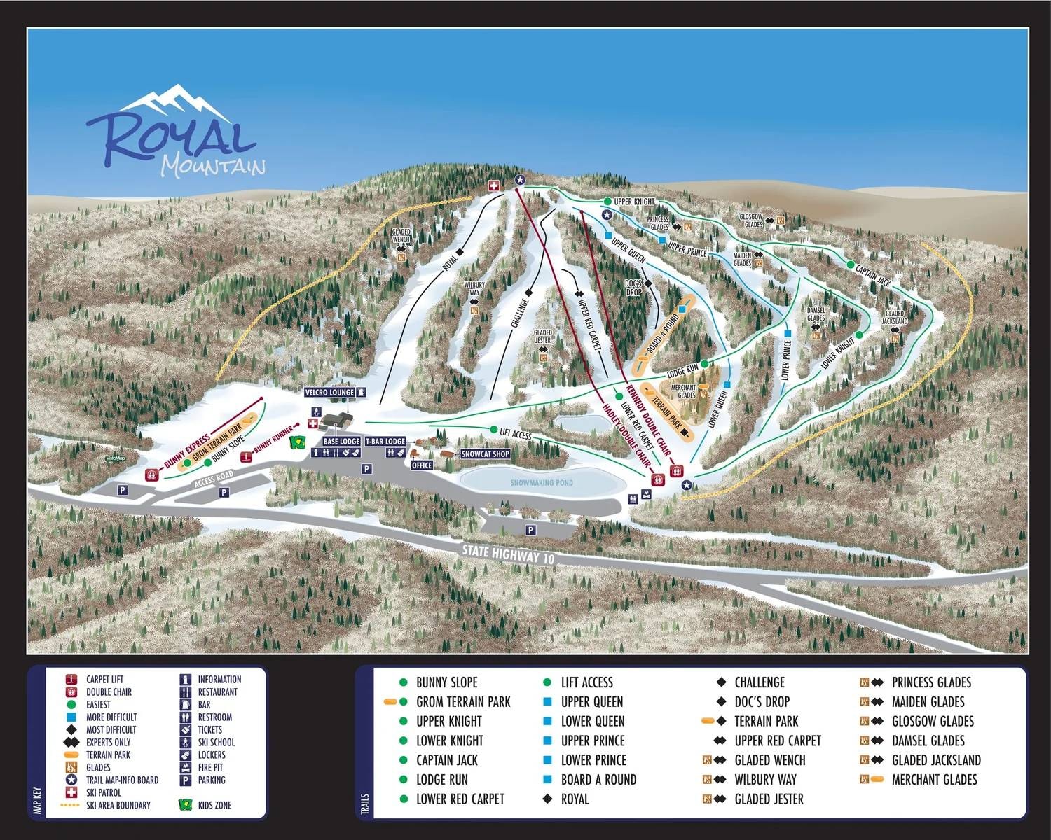 Royal Mountain trail map