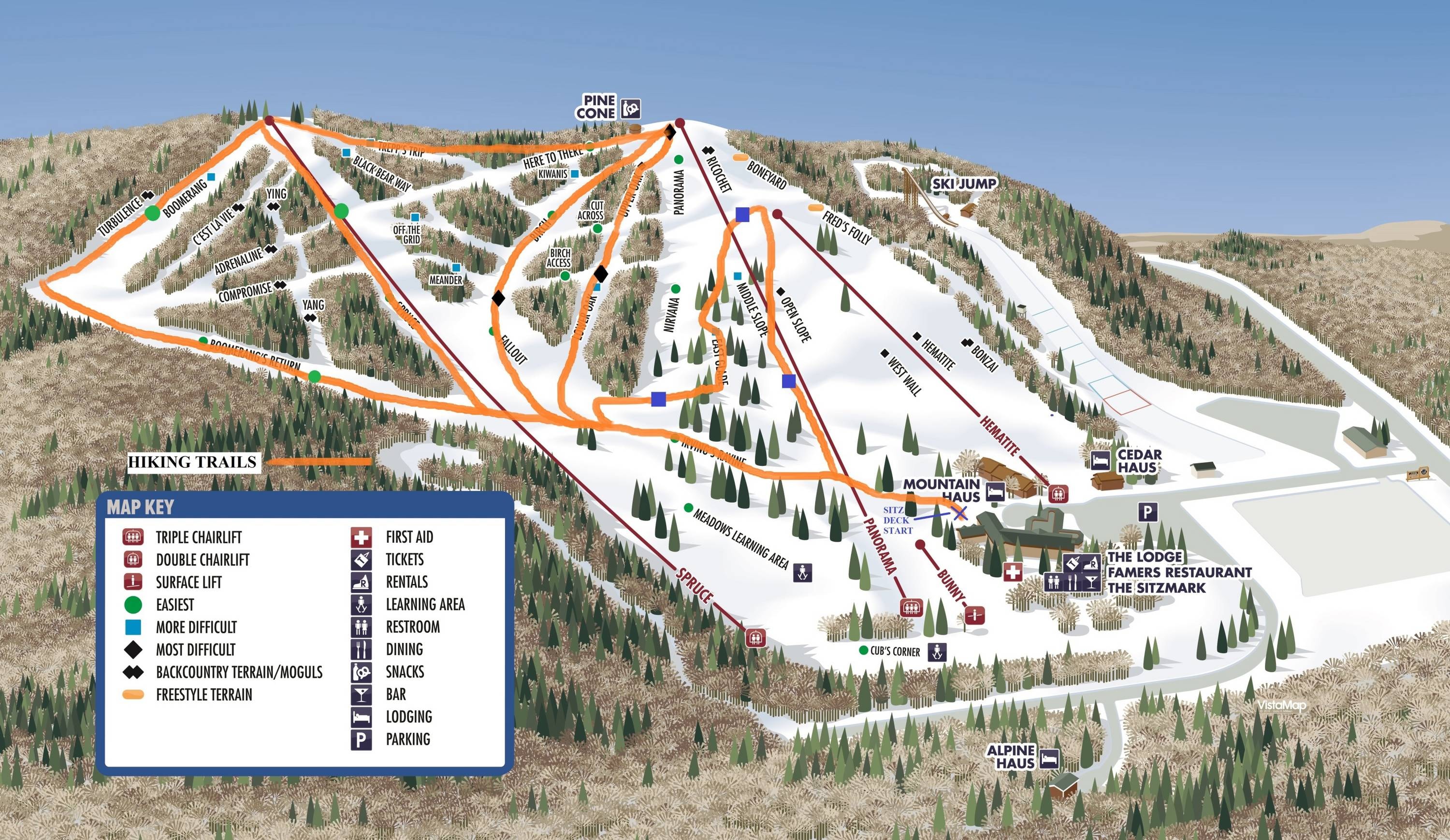 Pine Mountain trail map