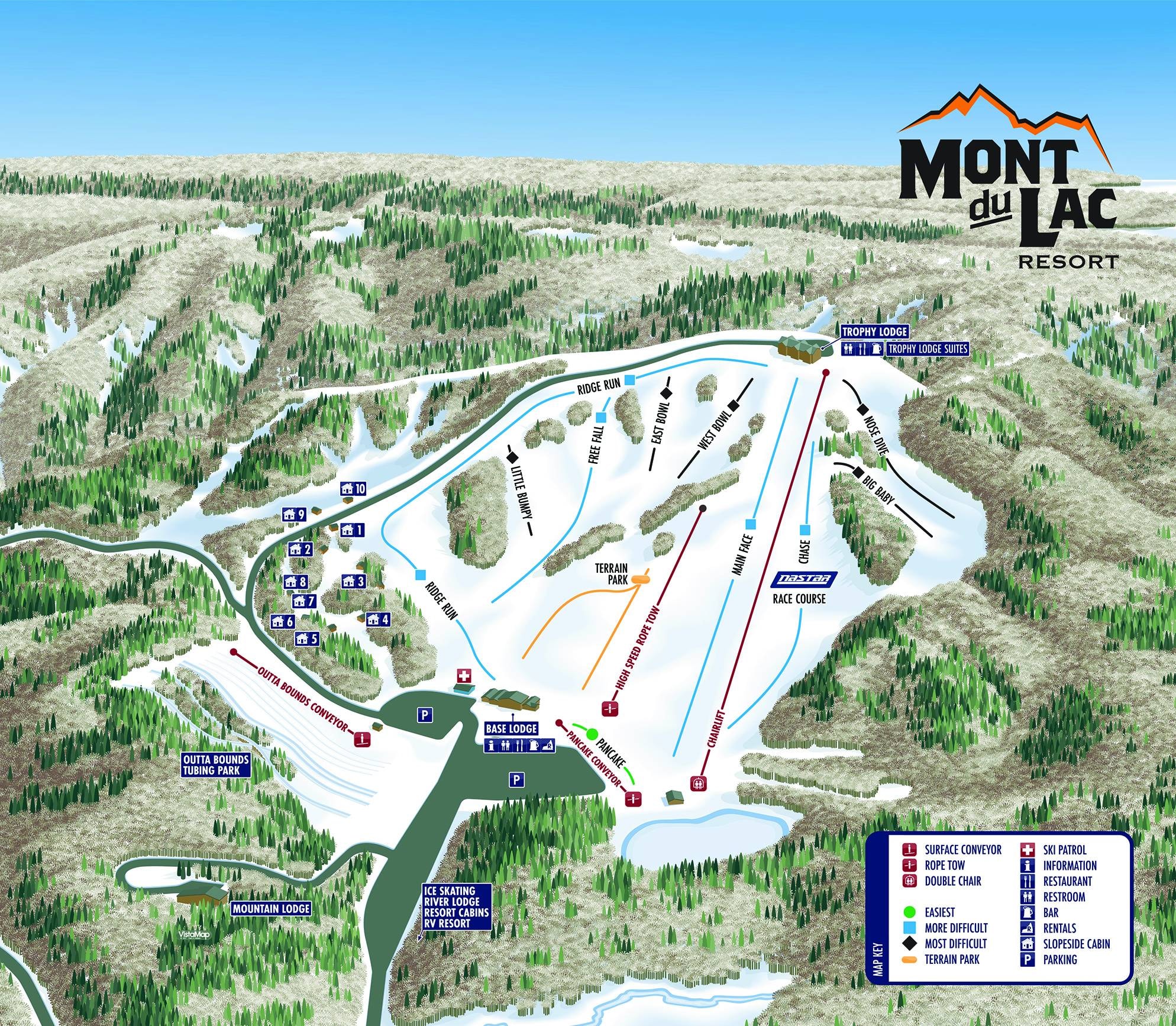 Mont du Lac trail map