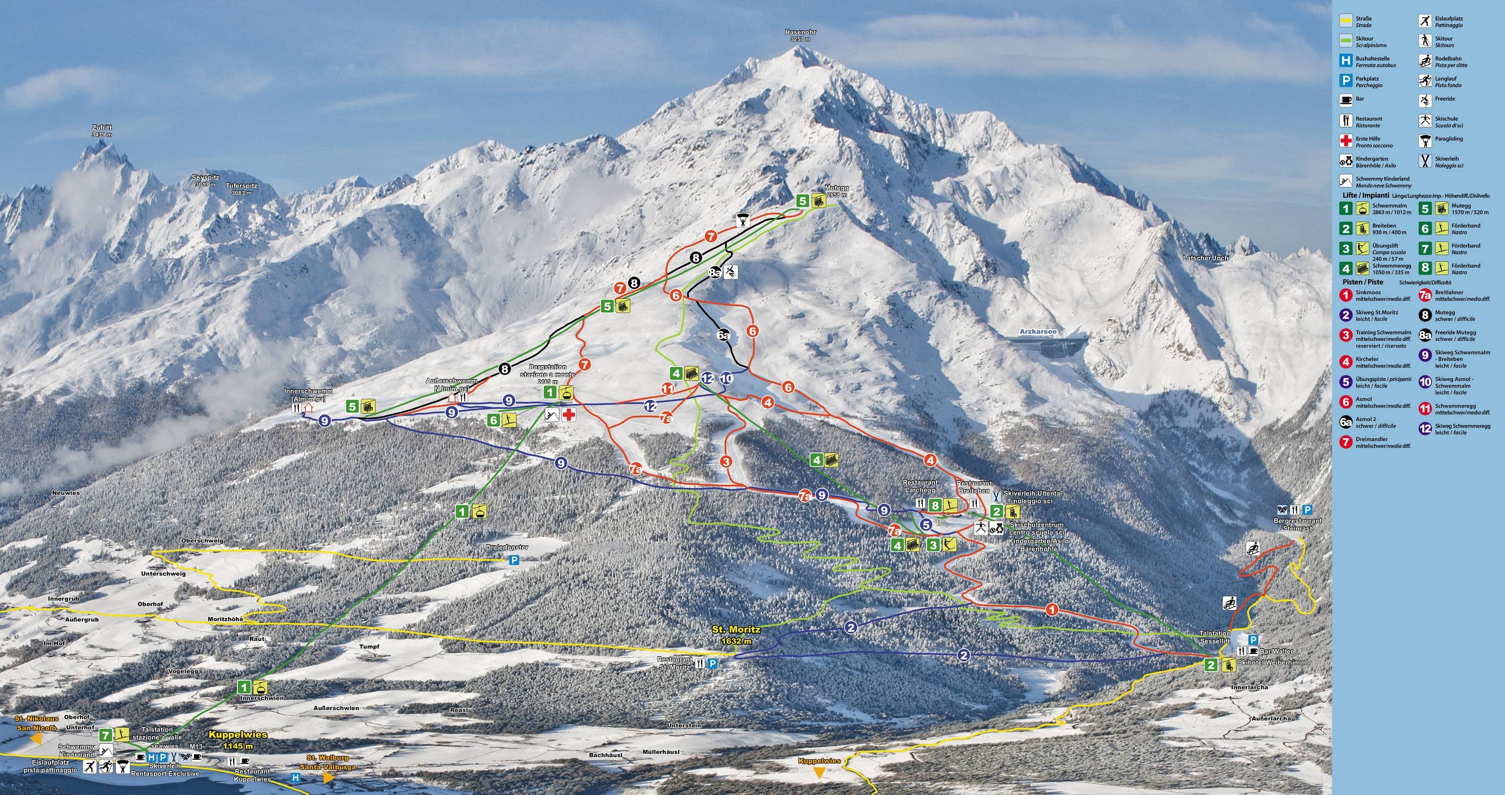 Schwemmalm trail map