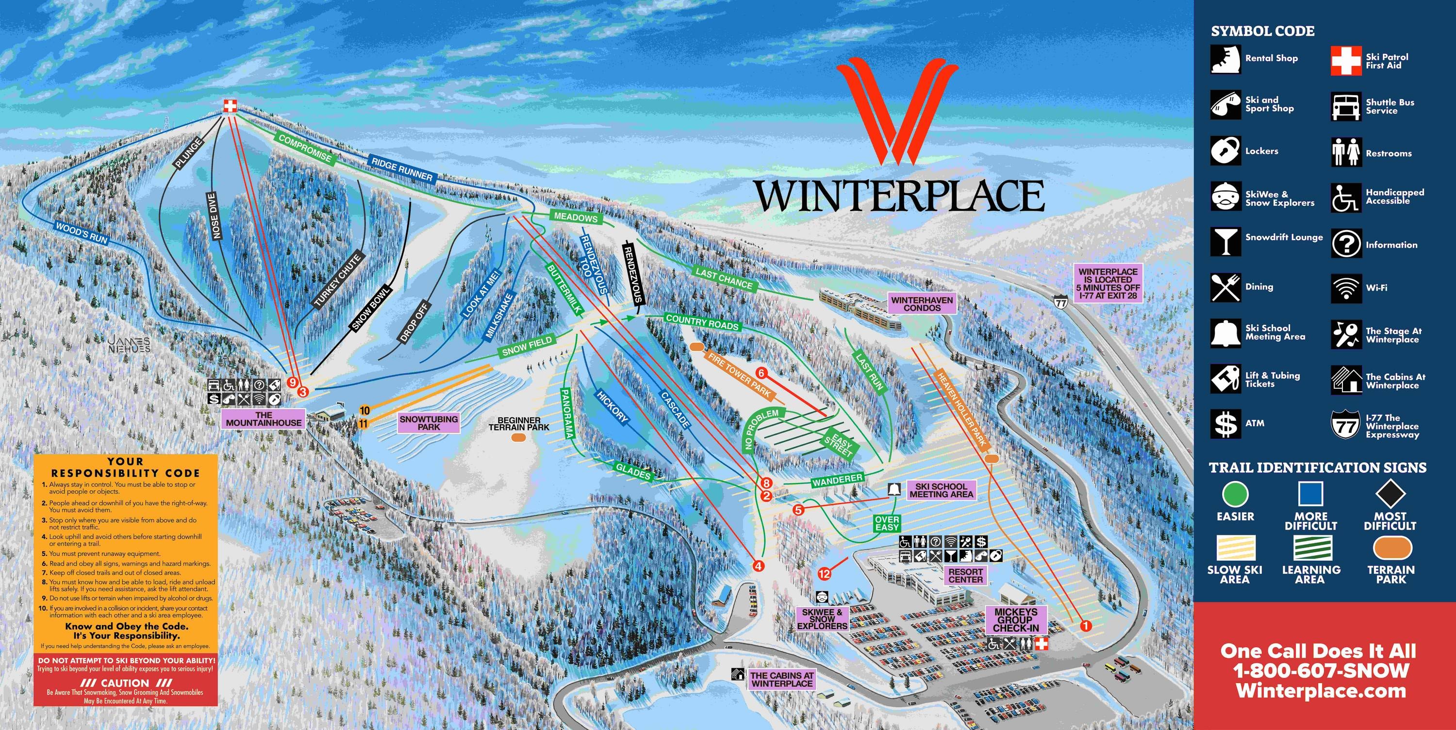 Winterplace trail map