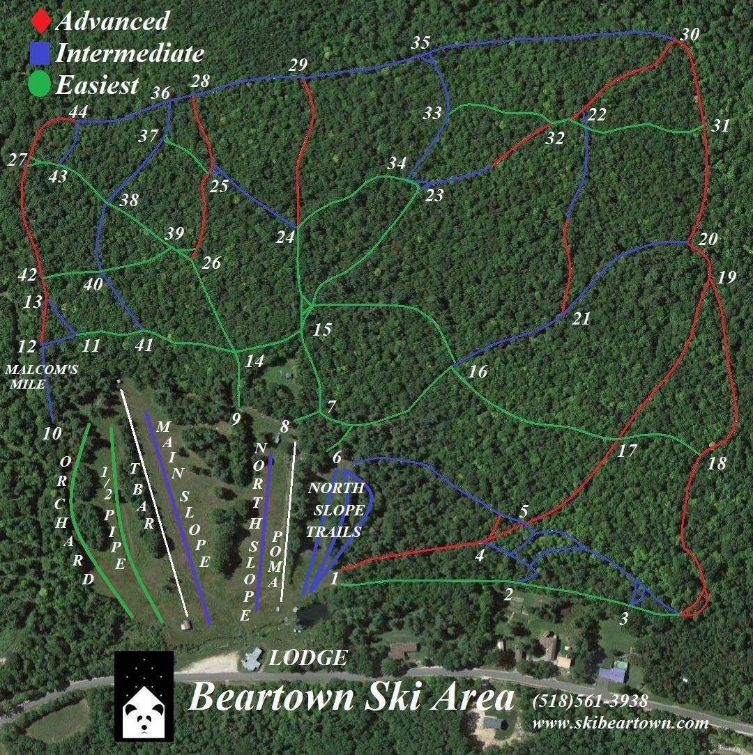 Beartown trail map