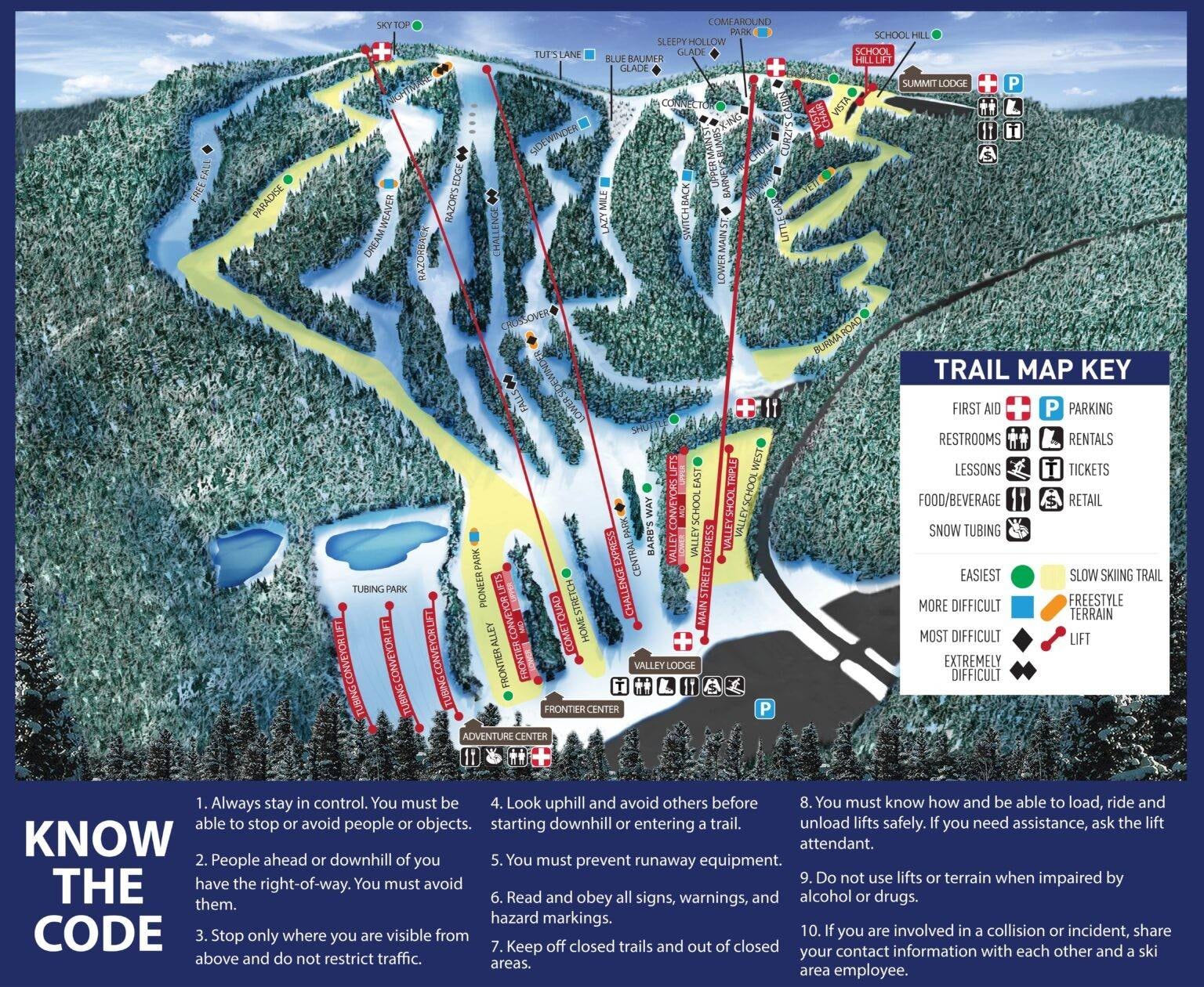 Blue Mountain trail map