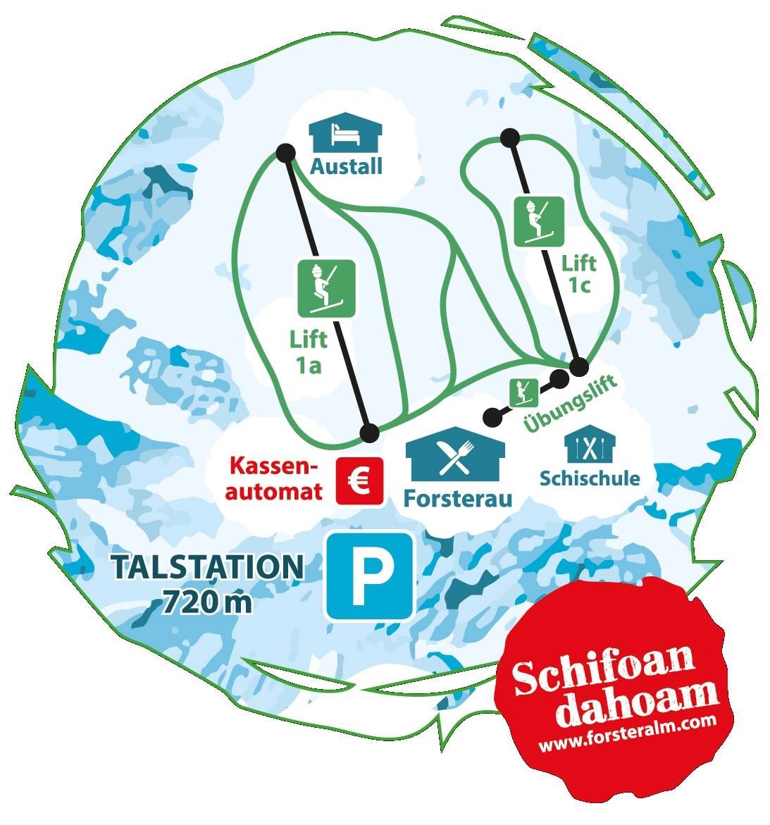 Forsteralm trail map