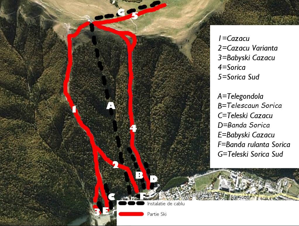 Azuga trail map