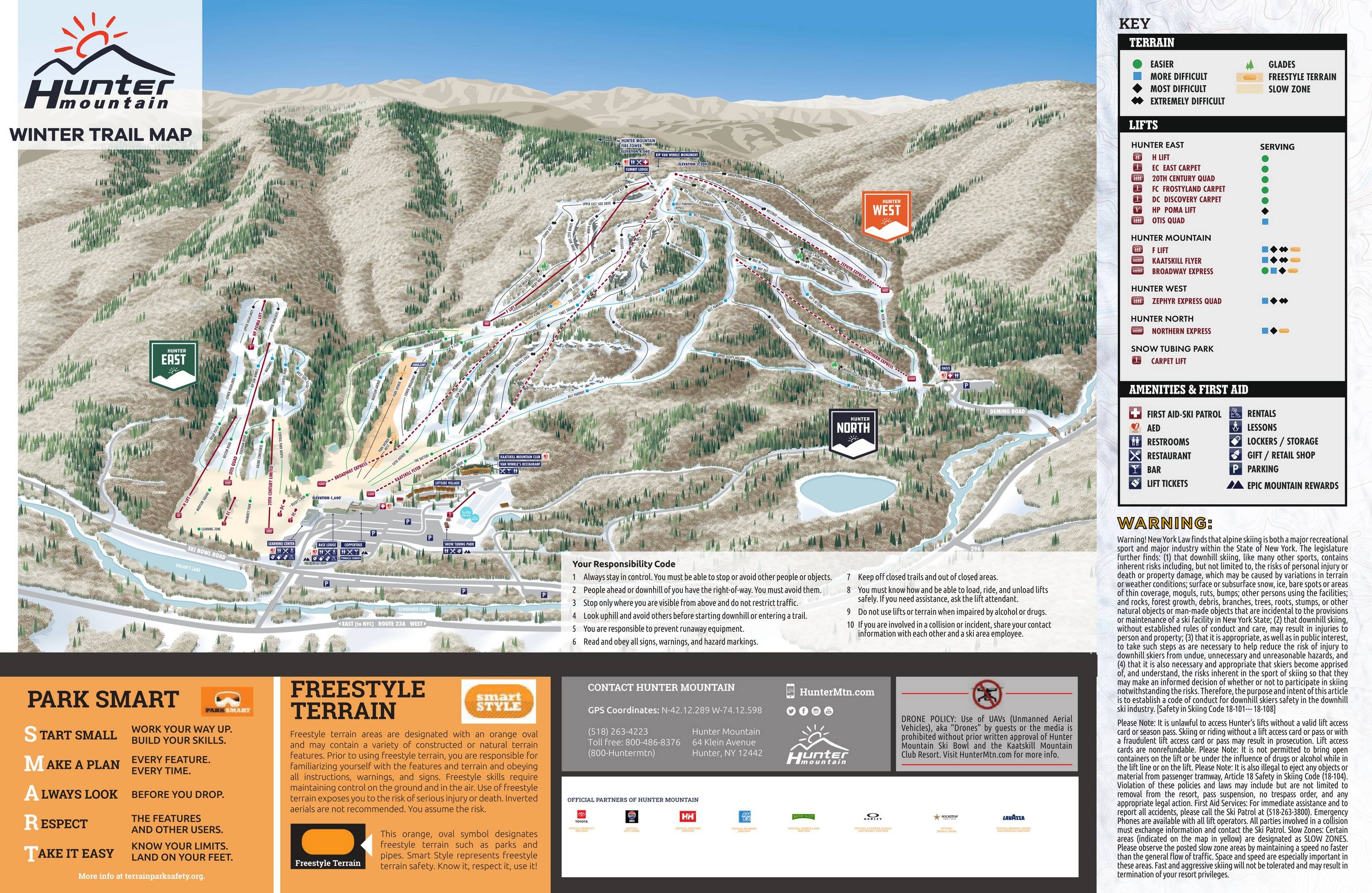 Hunter Mountain trail map