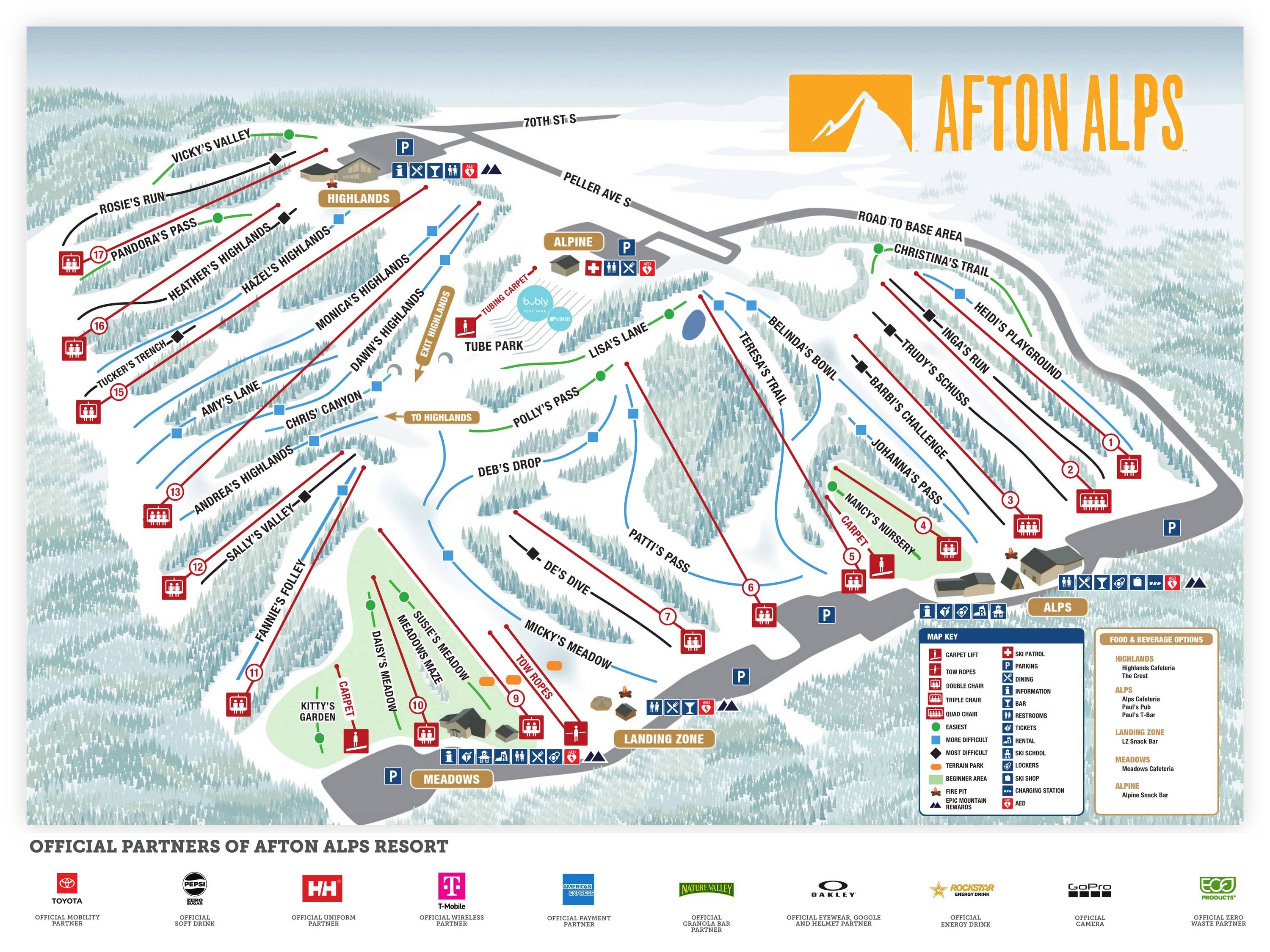 Afton Alps trail map