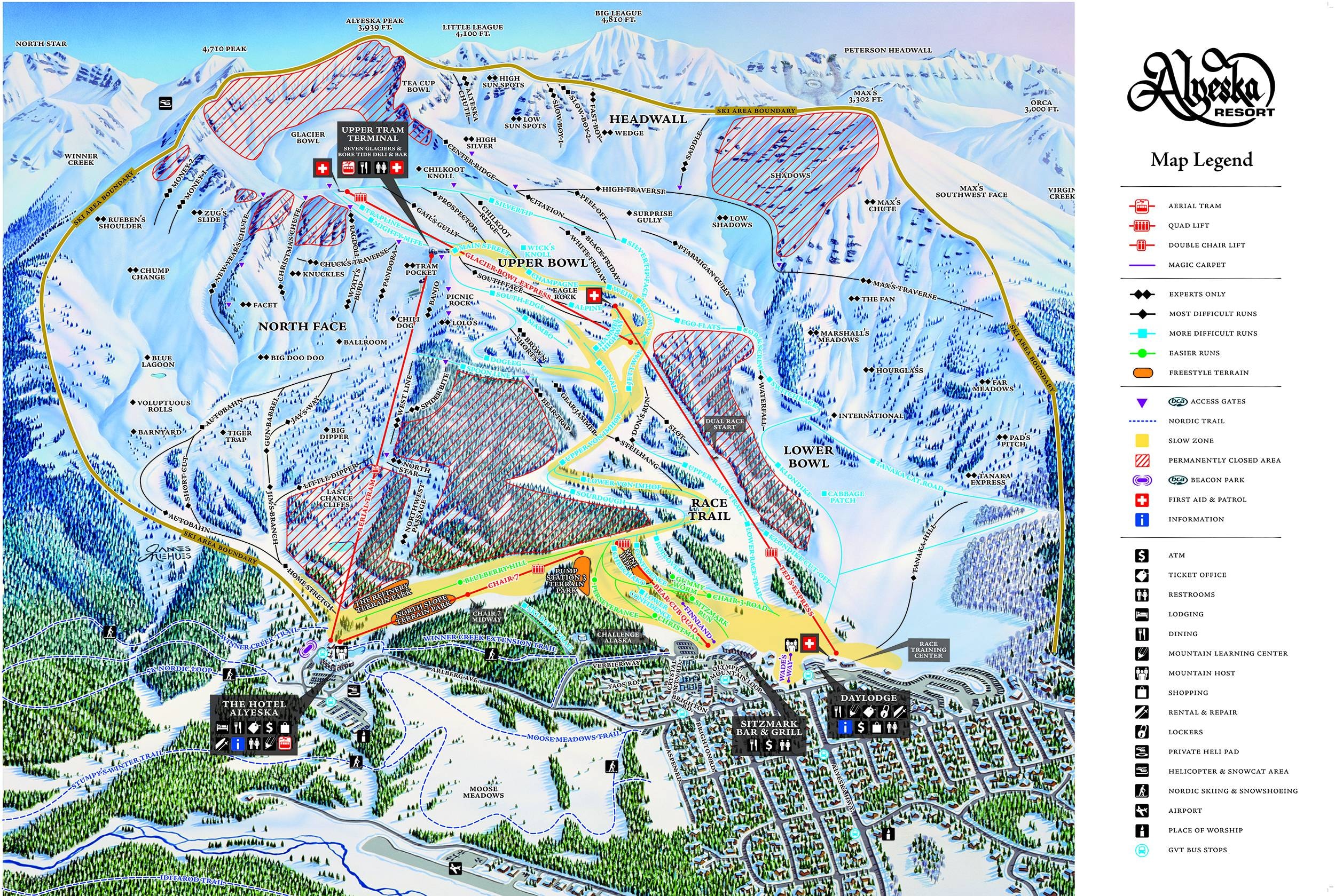 Alyeska Resort – Girdwood trail map