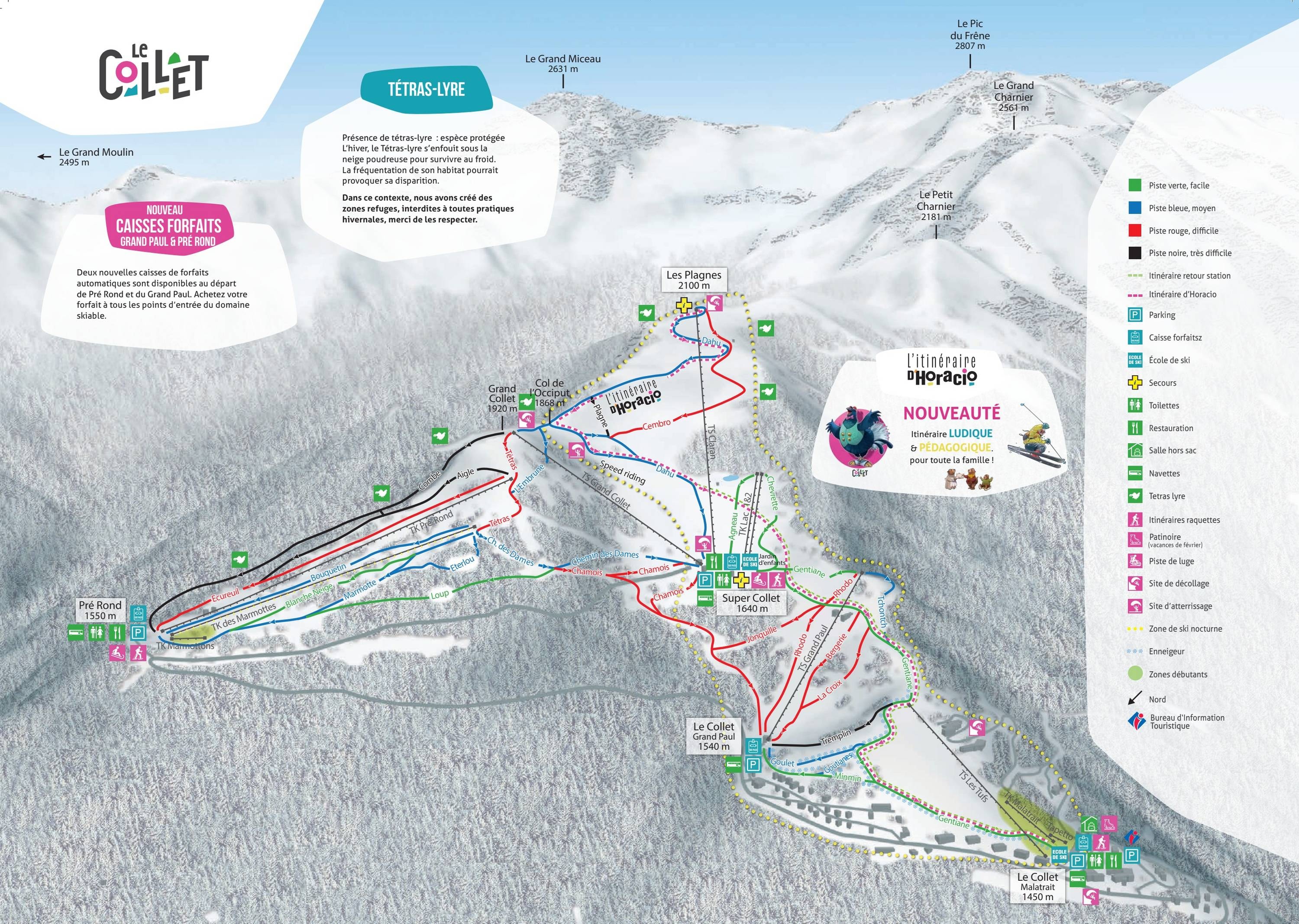 Le Collet d'Allevard trail map