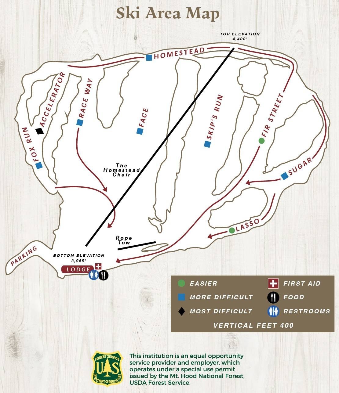 Cooper Spur trail map