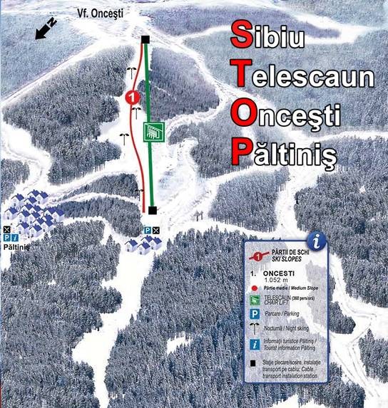 Păltiniș trail map