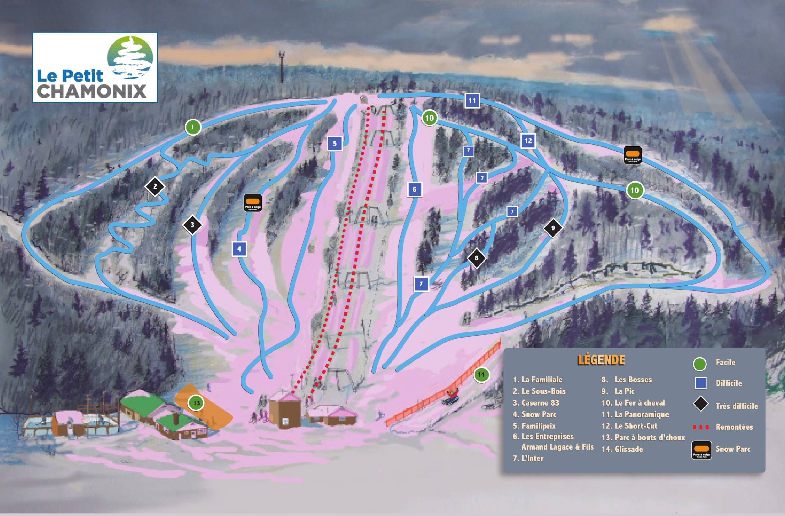 Le Petit Chamonix trail map