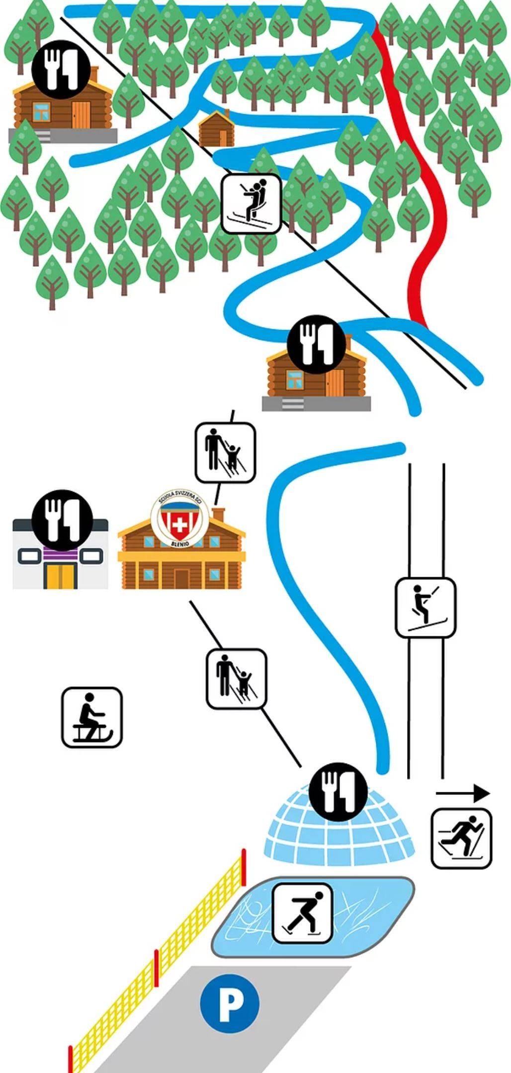 Campo Blenio trail map