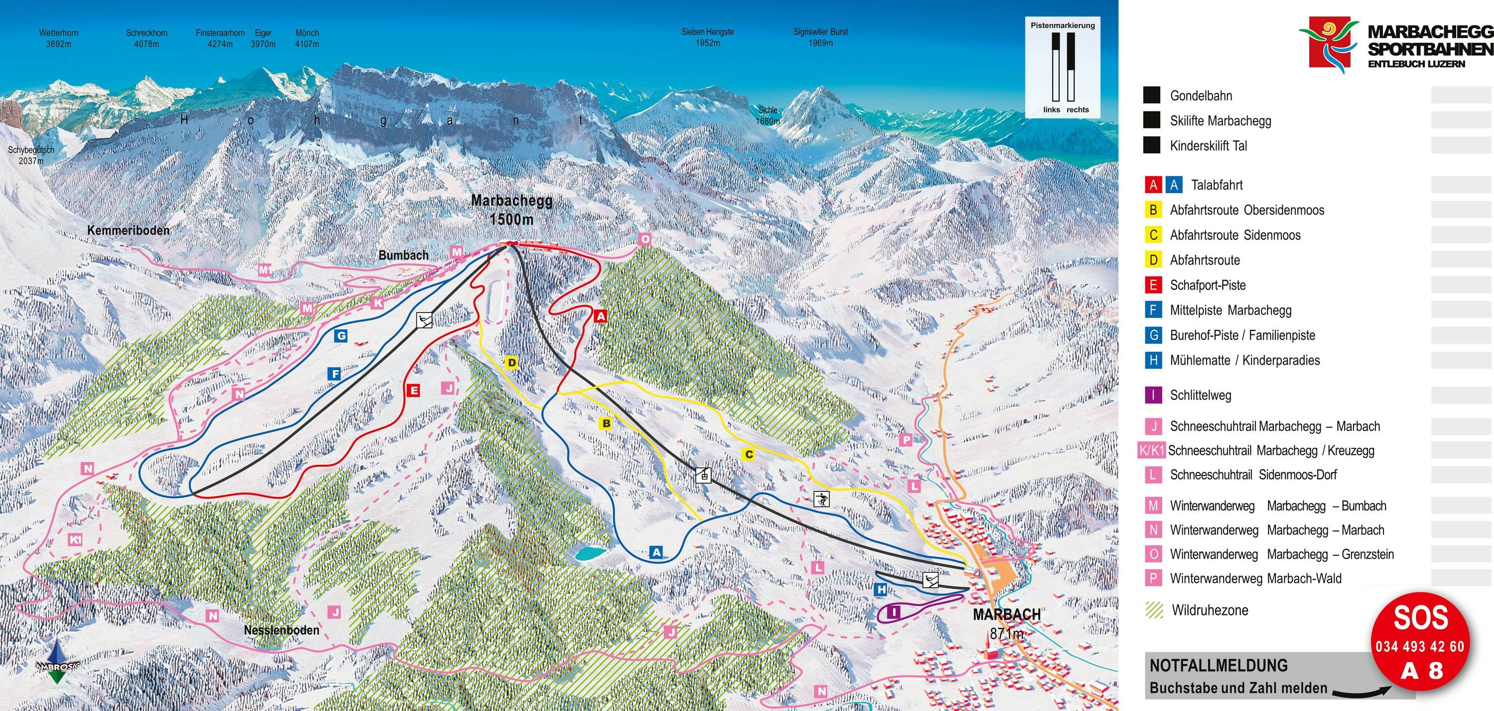 Marbach – Marbachegg trail map