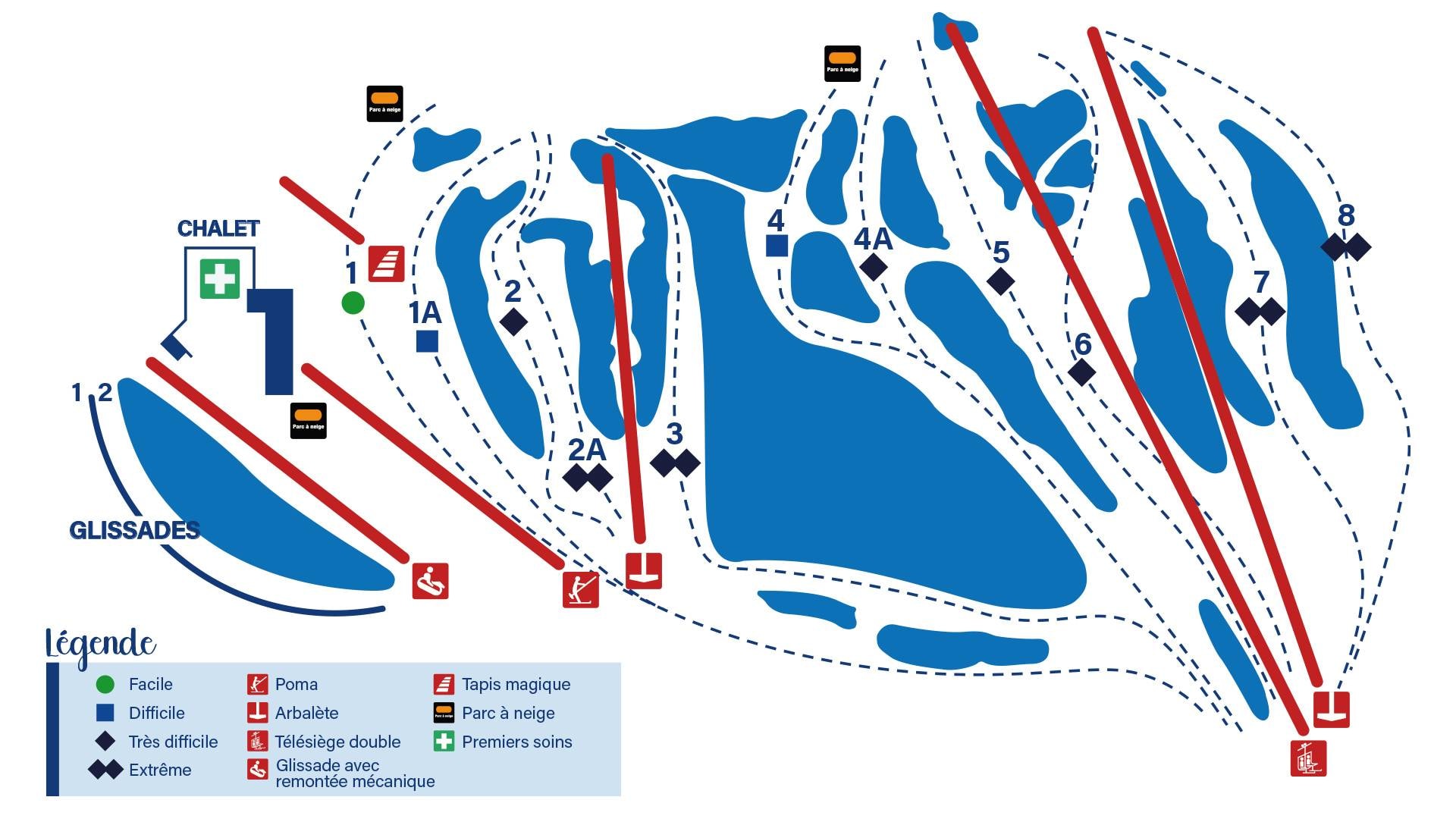 Mont Fortin trail map