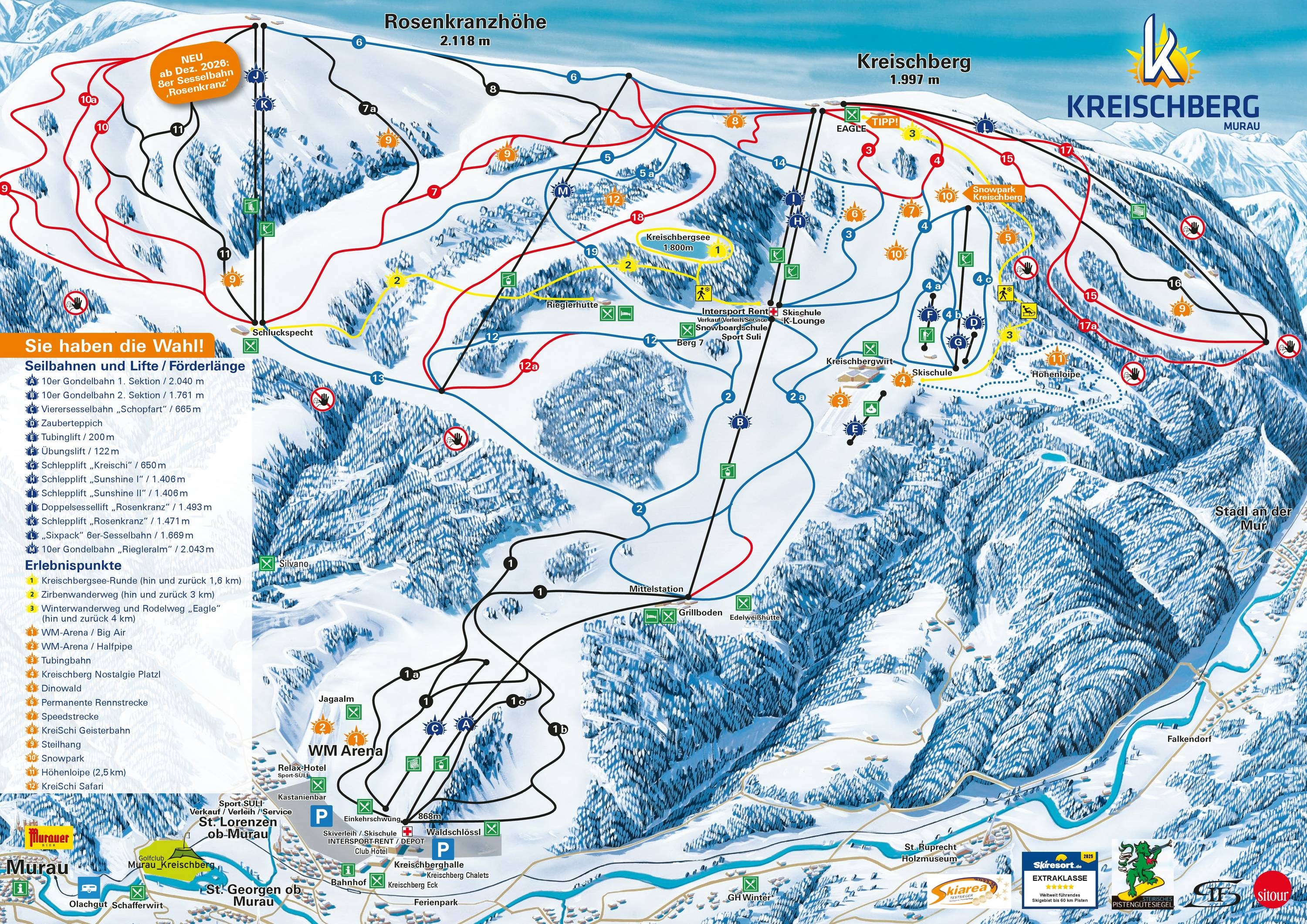 Kreischberg trail map