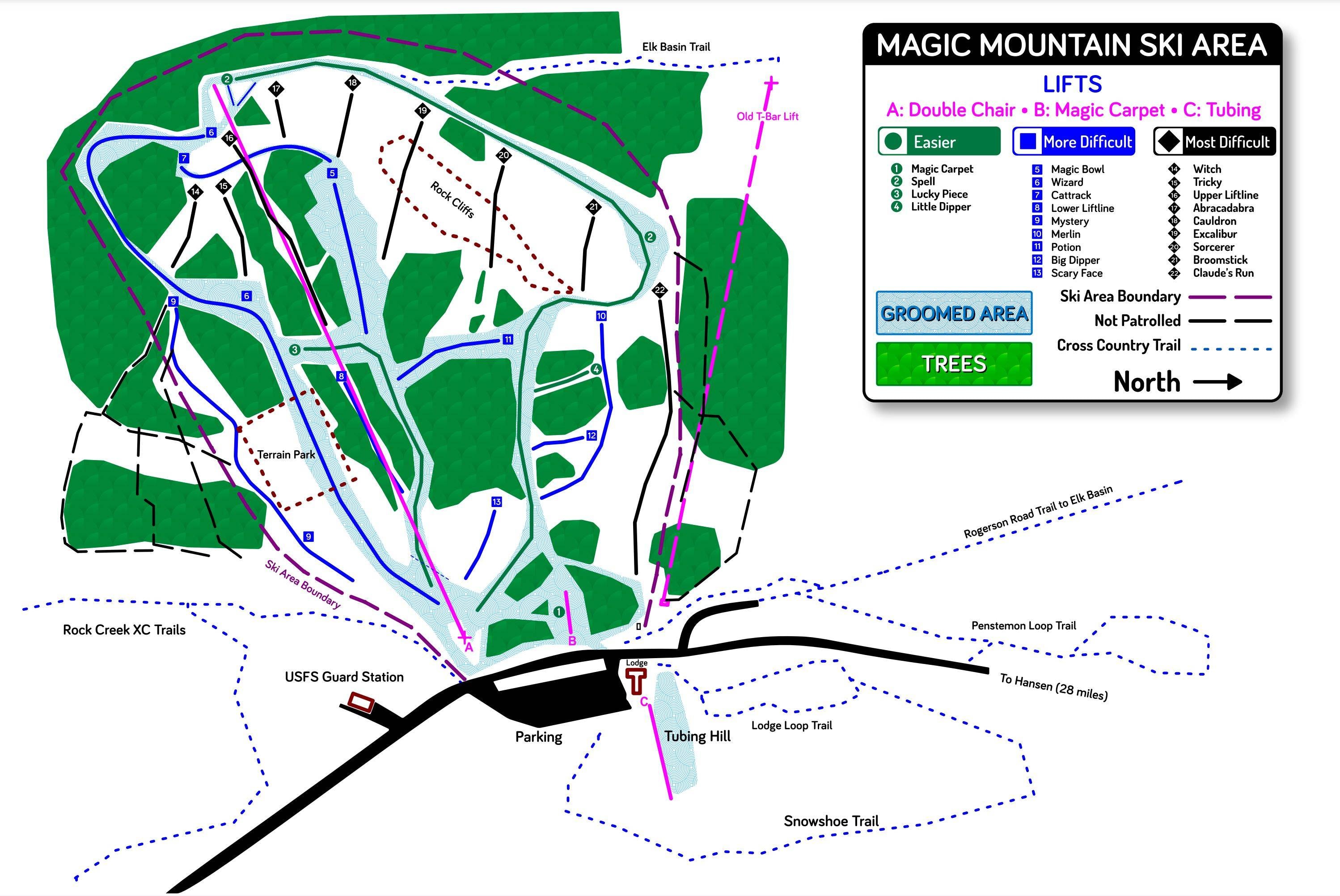 Magic Mountain Resort trail map