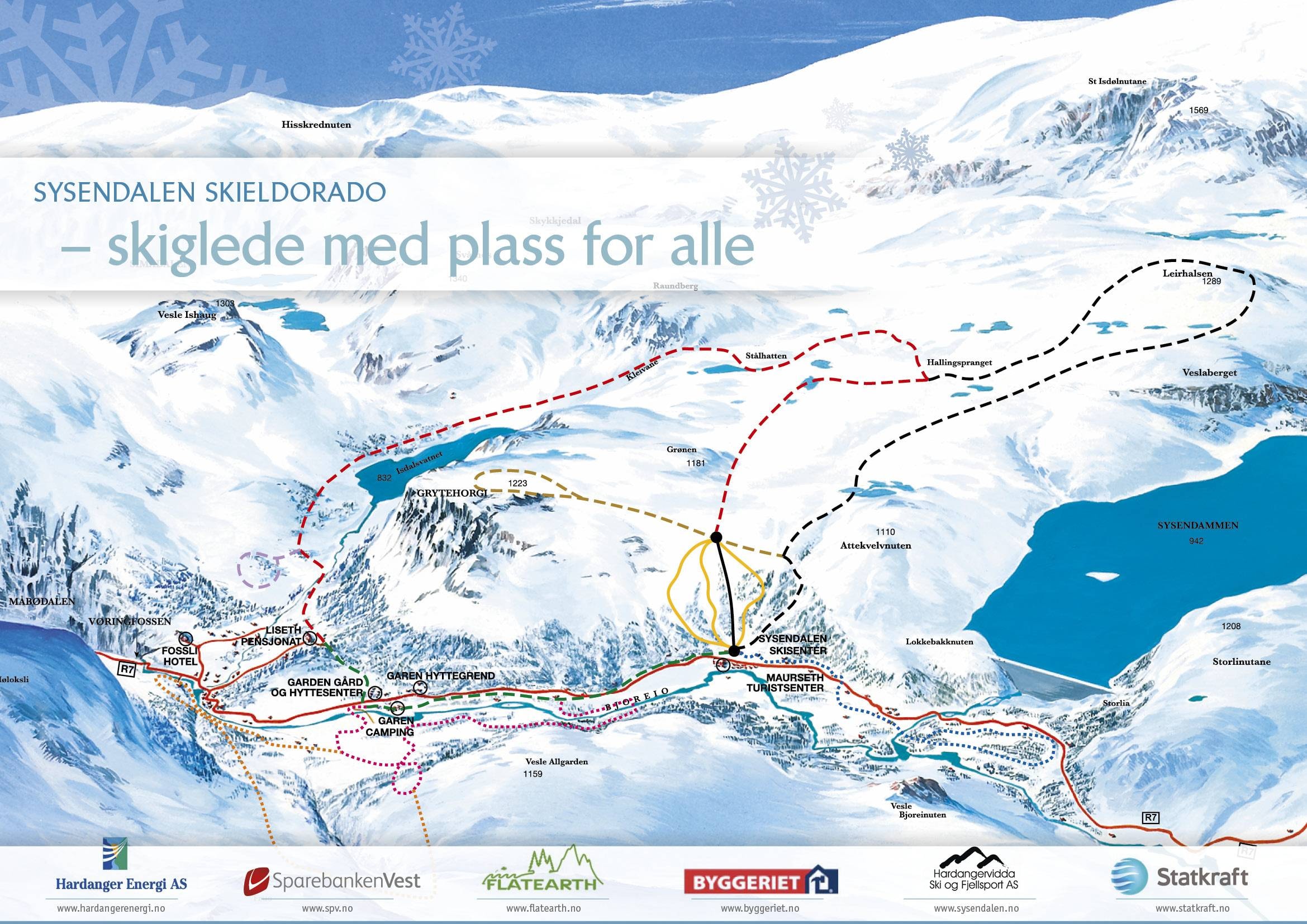 Sysendalen – Eidfjord trail map