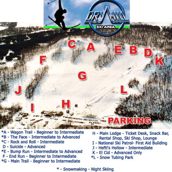 Dry Hill trail map