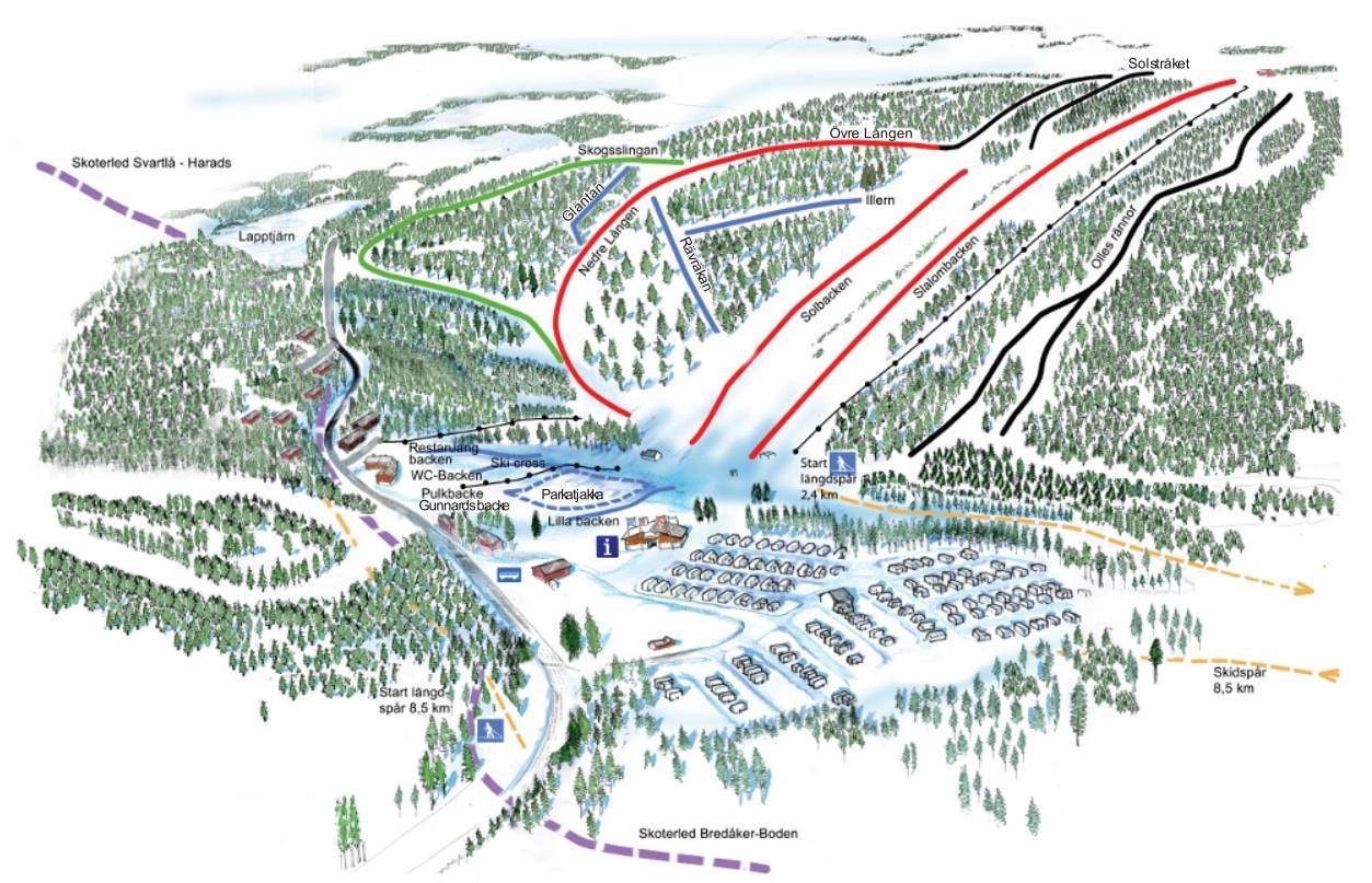 Storklinten trail map