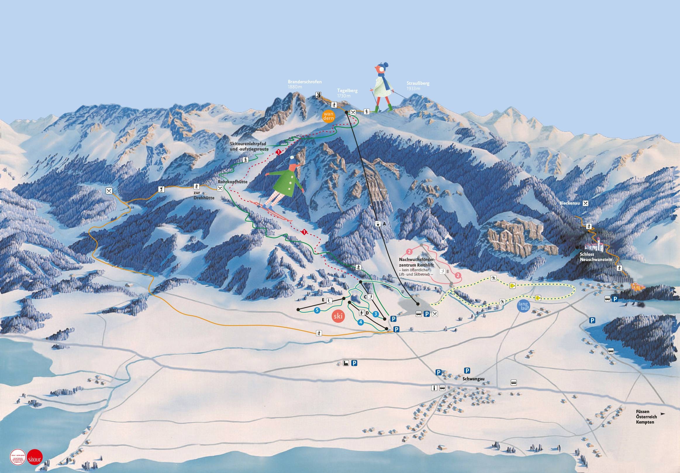 Tegelberg – Schwangau trail map