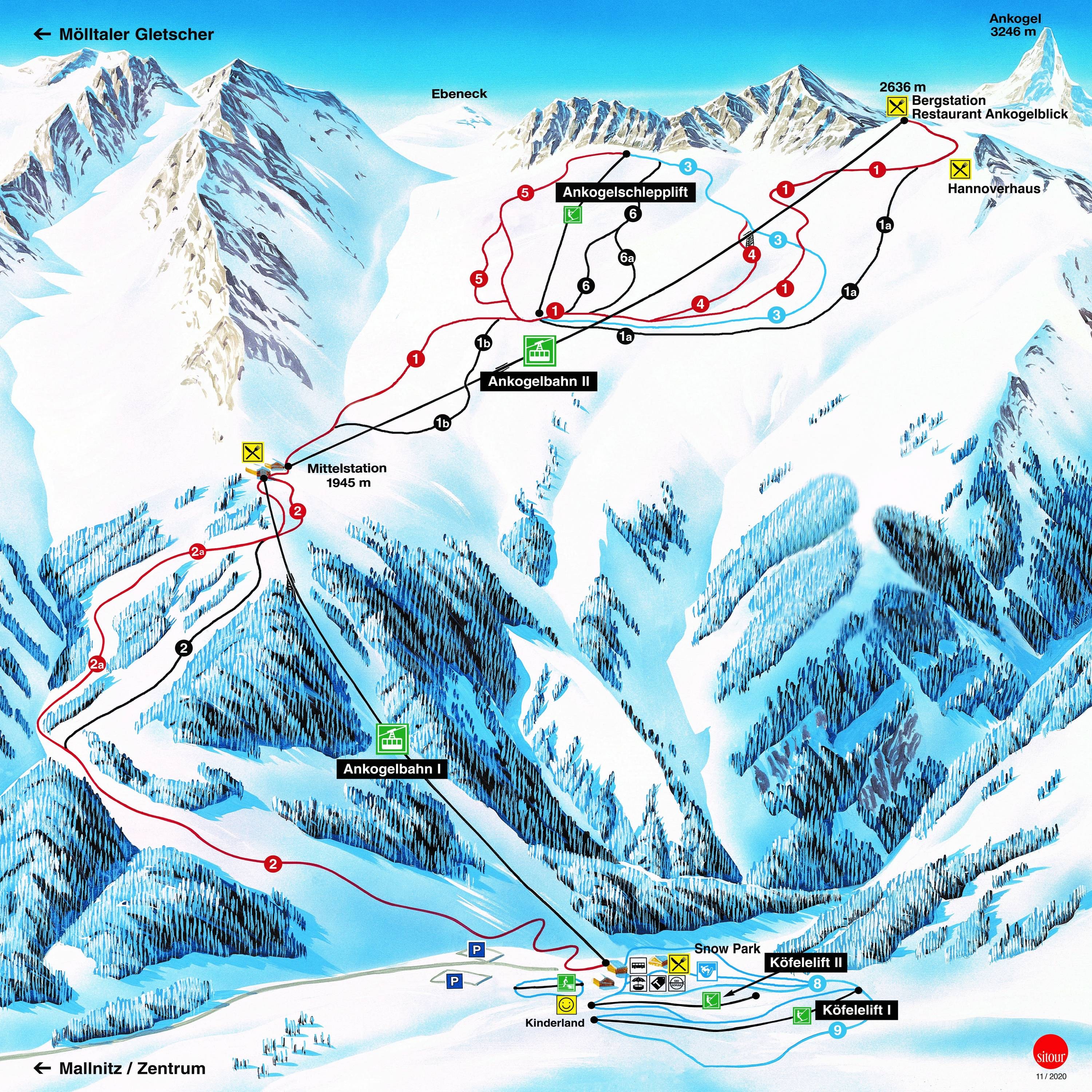Ankogel – Mallnitz trail map