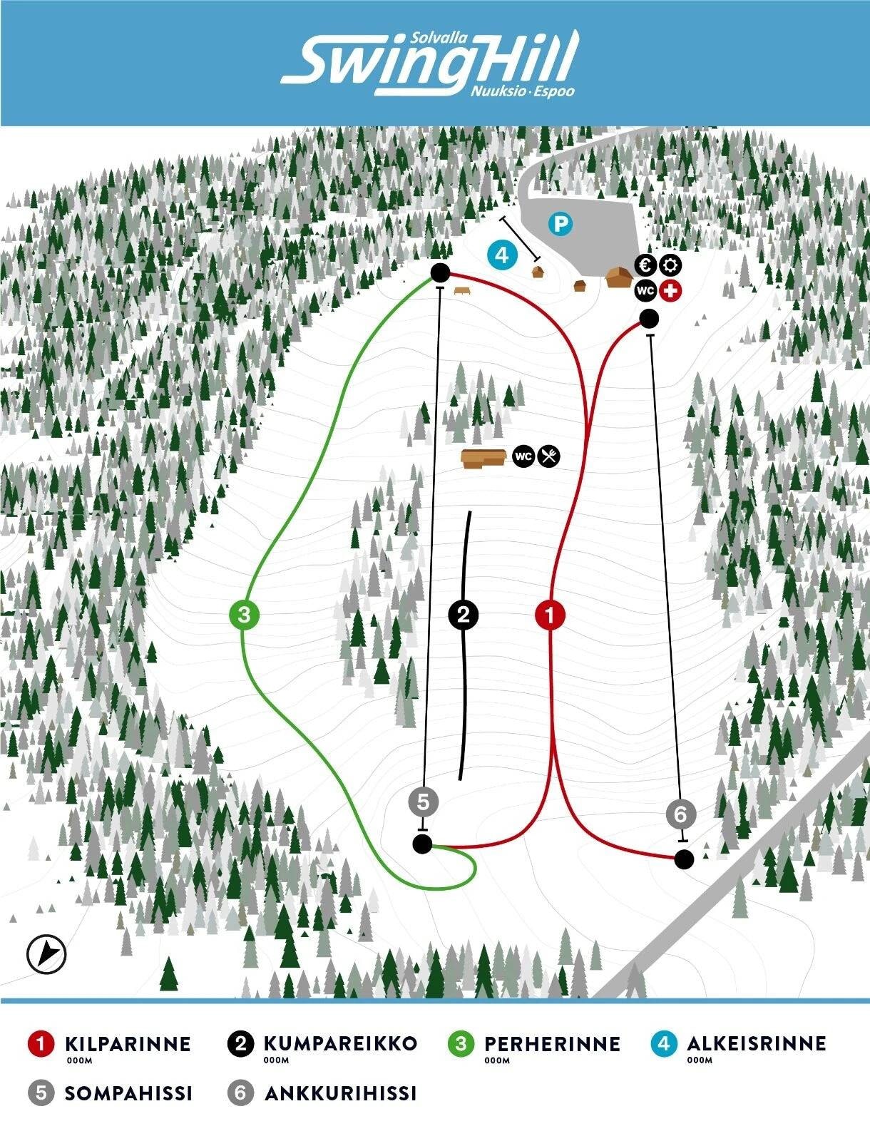 Swinghill – Solvalla (Espoo) trail map