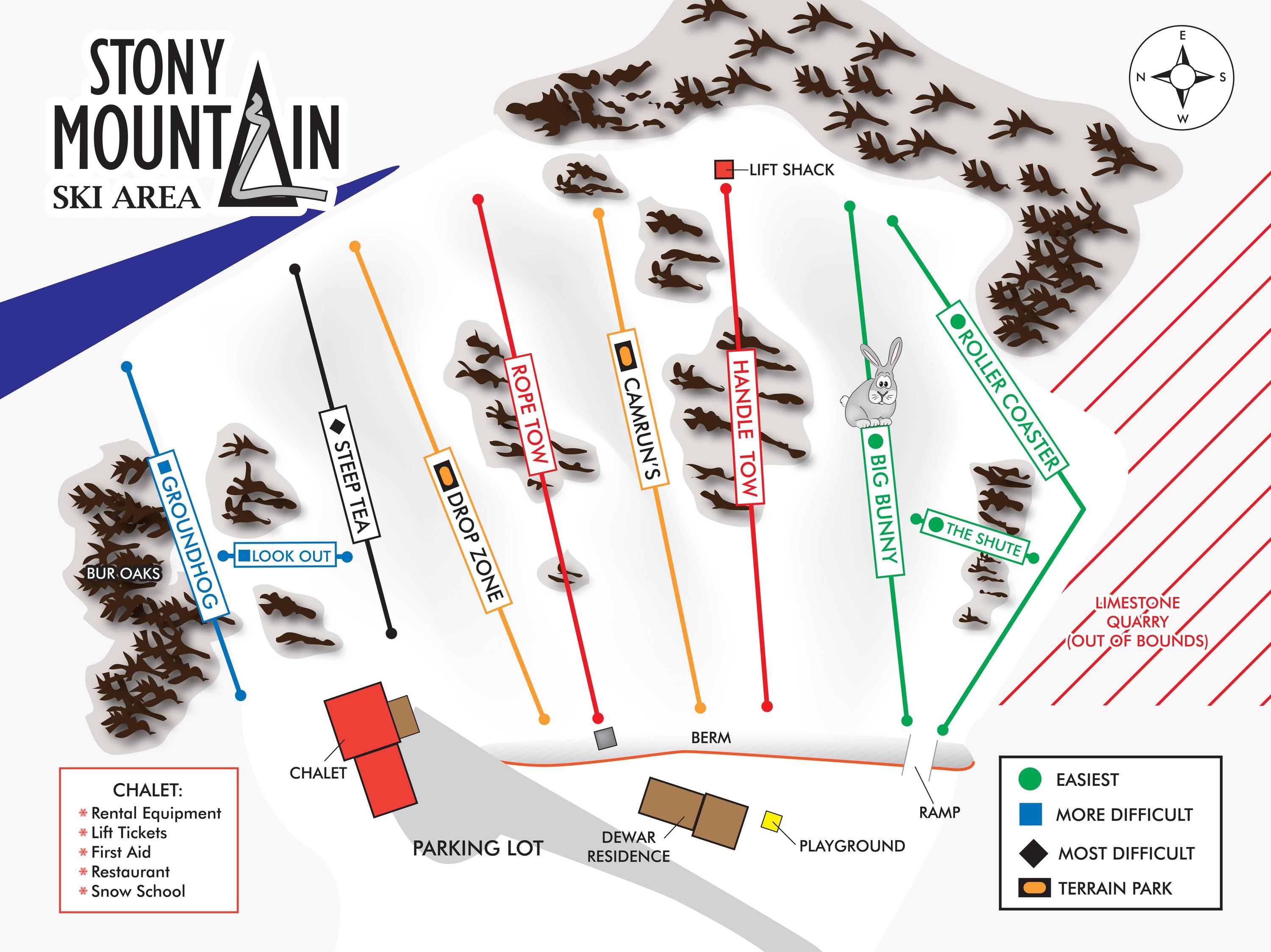 Stony Mountain trail map