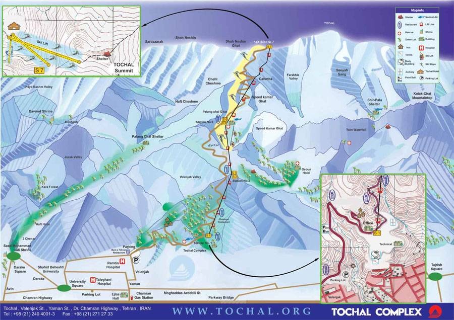 Tochal trail map