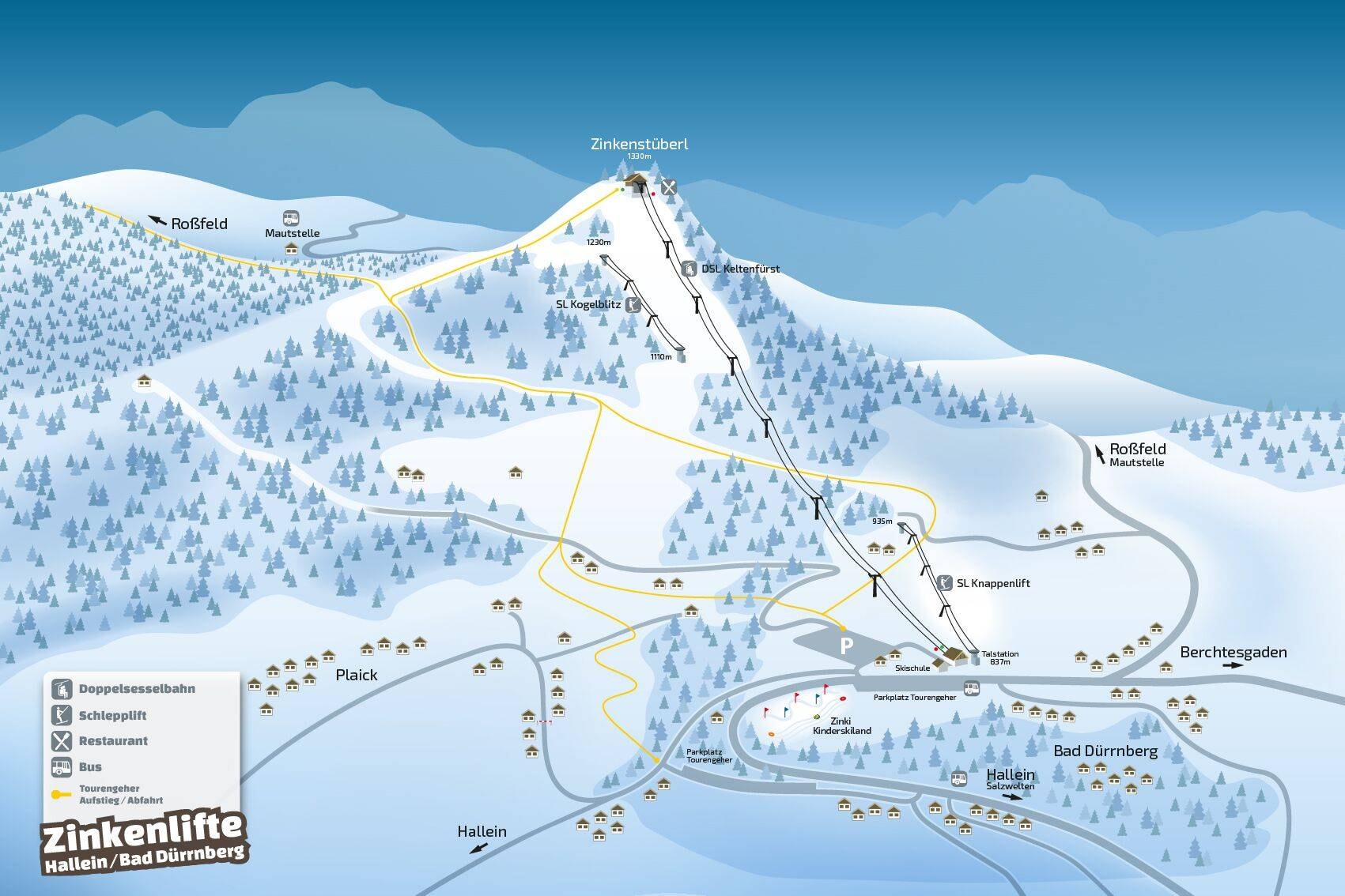 Zinkenlifte – Dürrnberg (Hallein) trail map