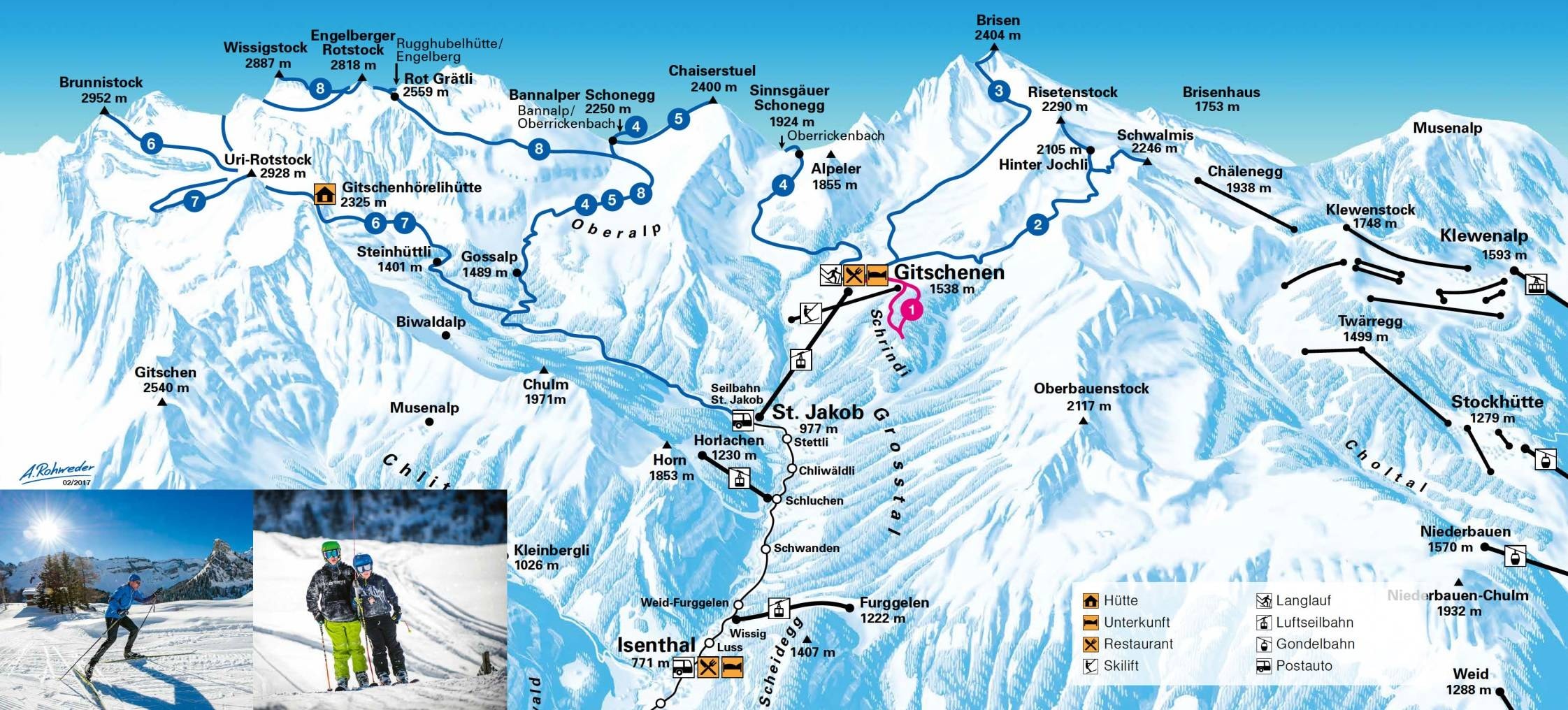 Gitschenen – Isenthal trail map