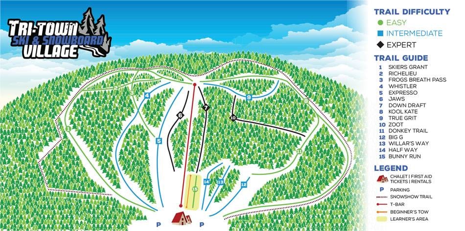 Tri Town trail map