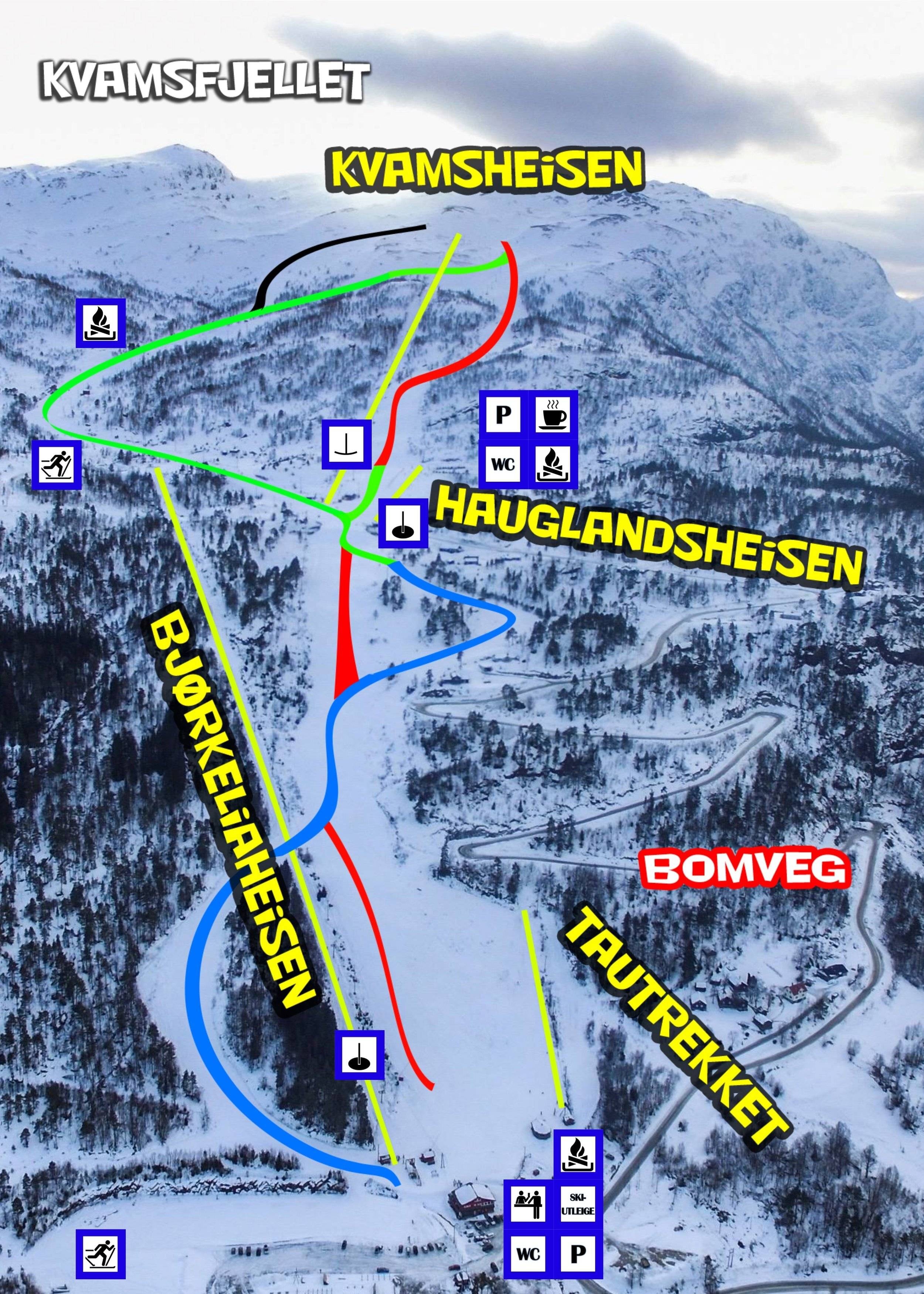 Jølster Skisenter trail map