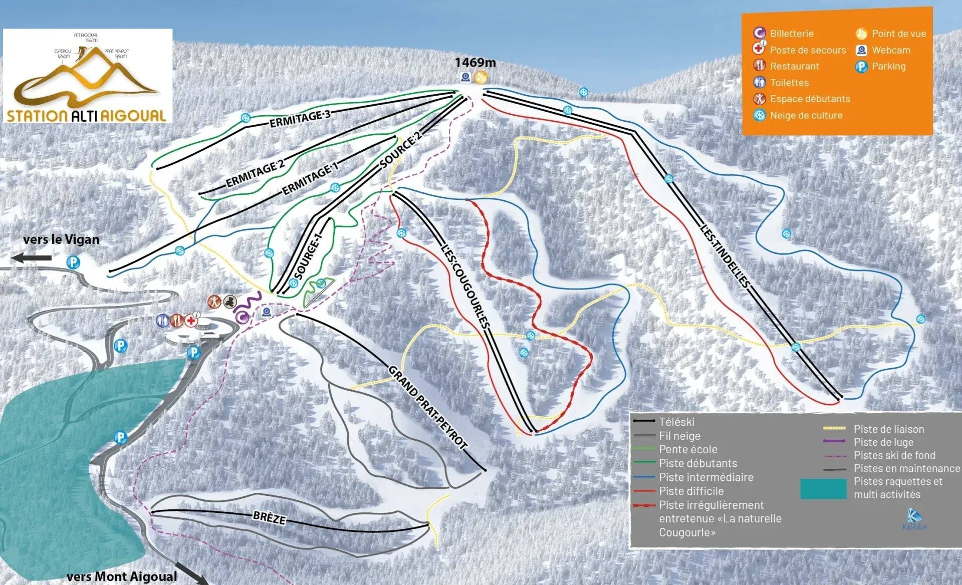 Prat Peyrot – Mont Aigoual trail map