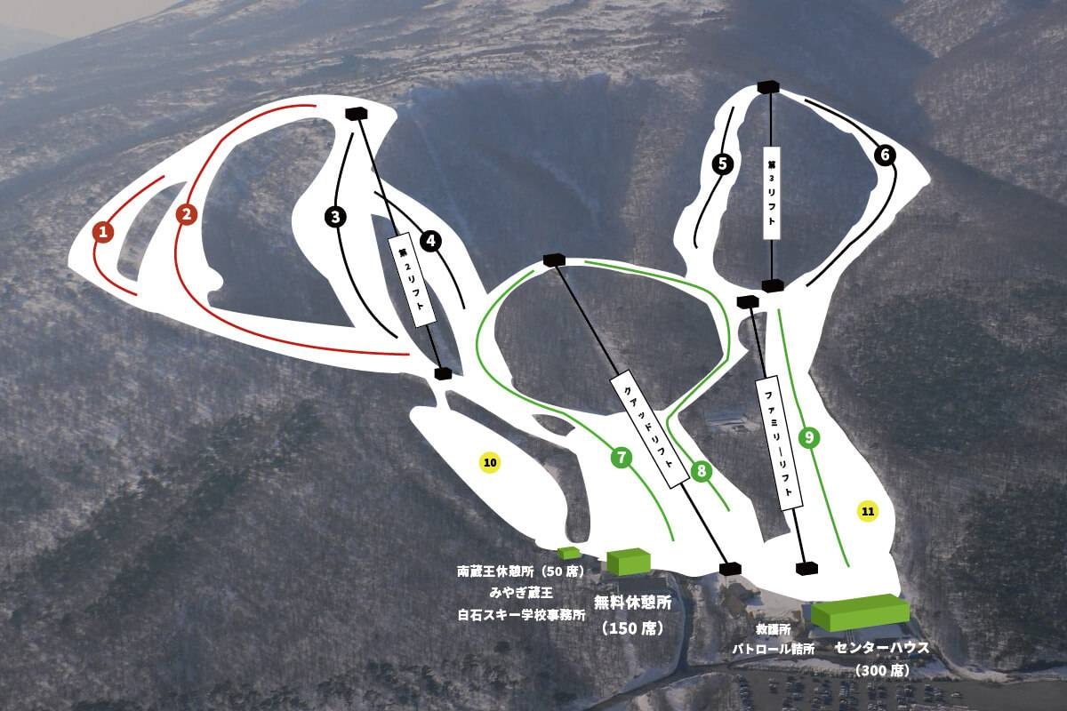 Zao Shiroishi trail map