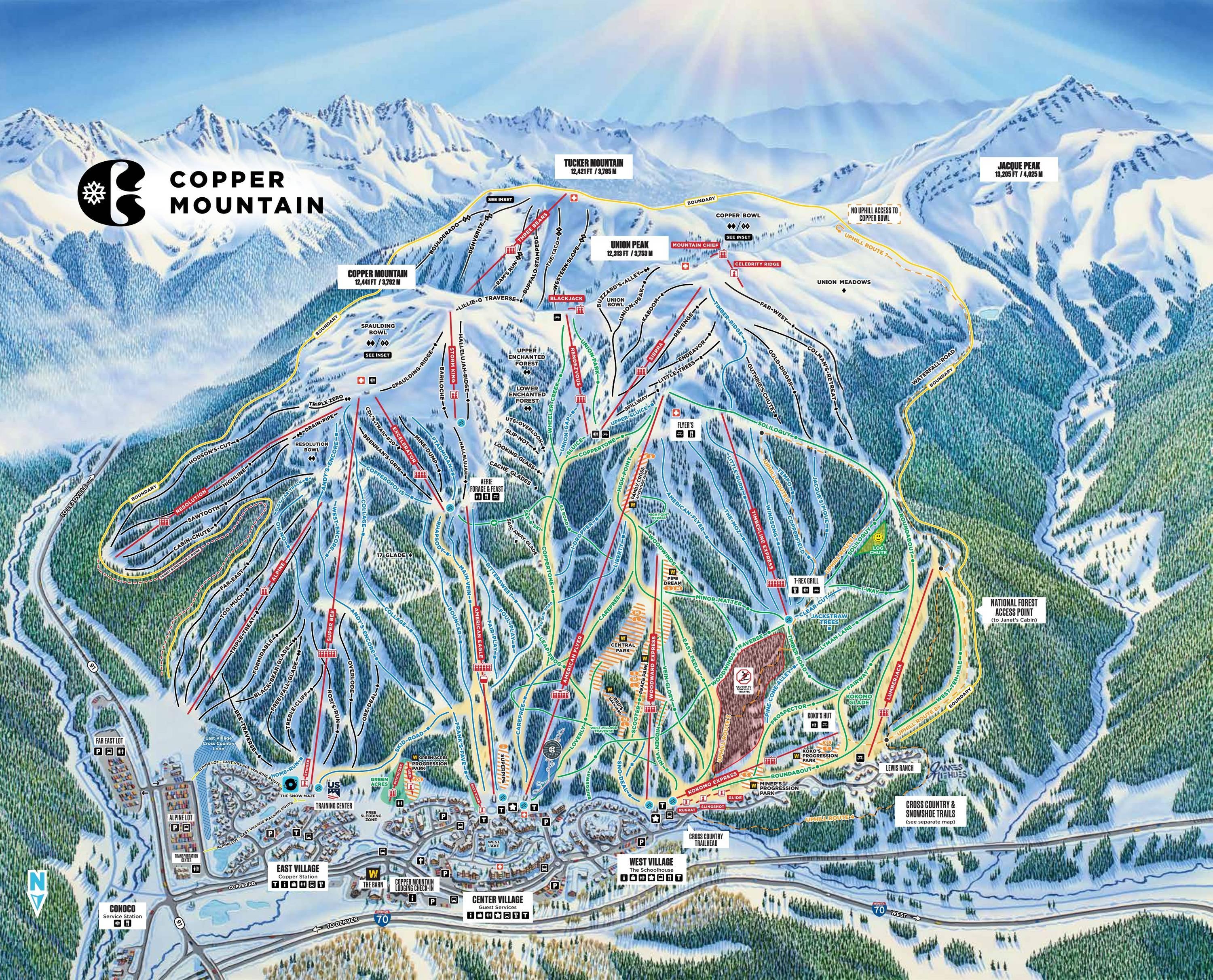 Copper Mountain trail map