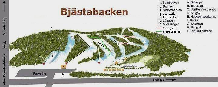 Bjästabacken trail map