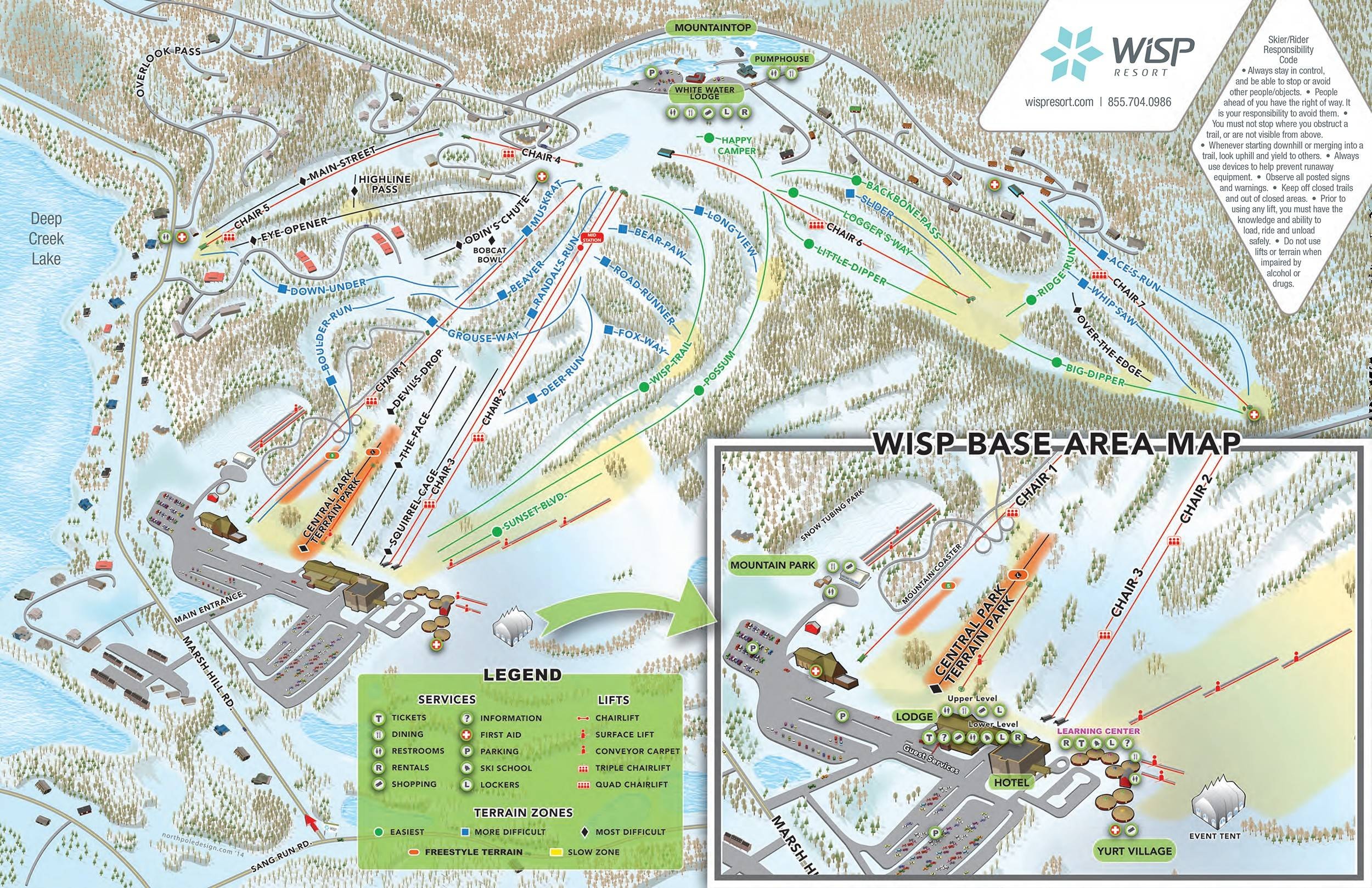 Wisp – McHenry (Deep Creek Lake) trail map
