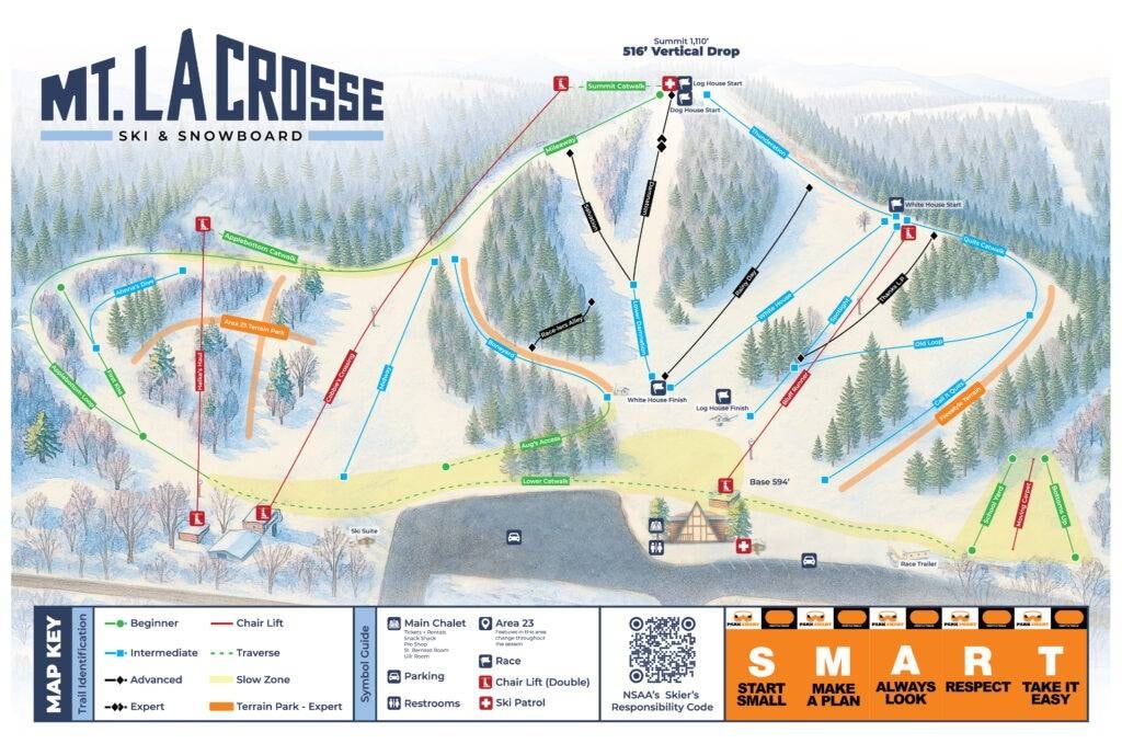 Mt. La Crosse trail map