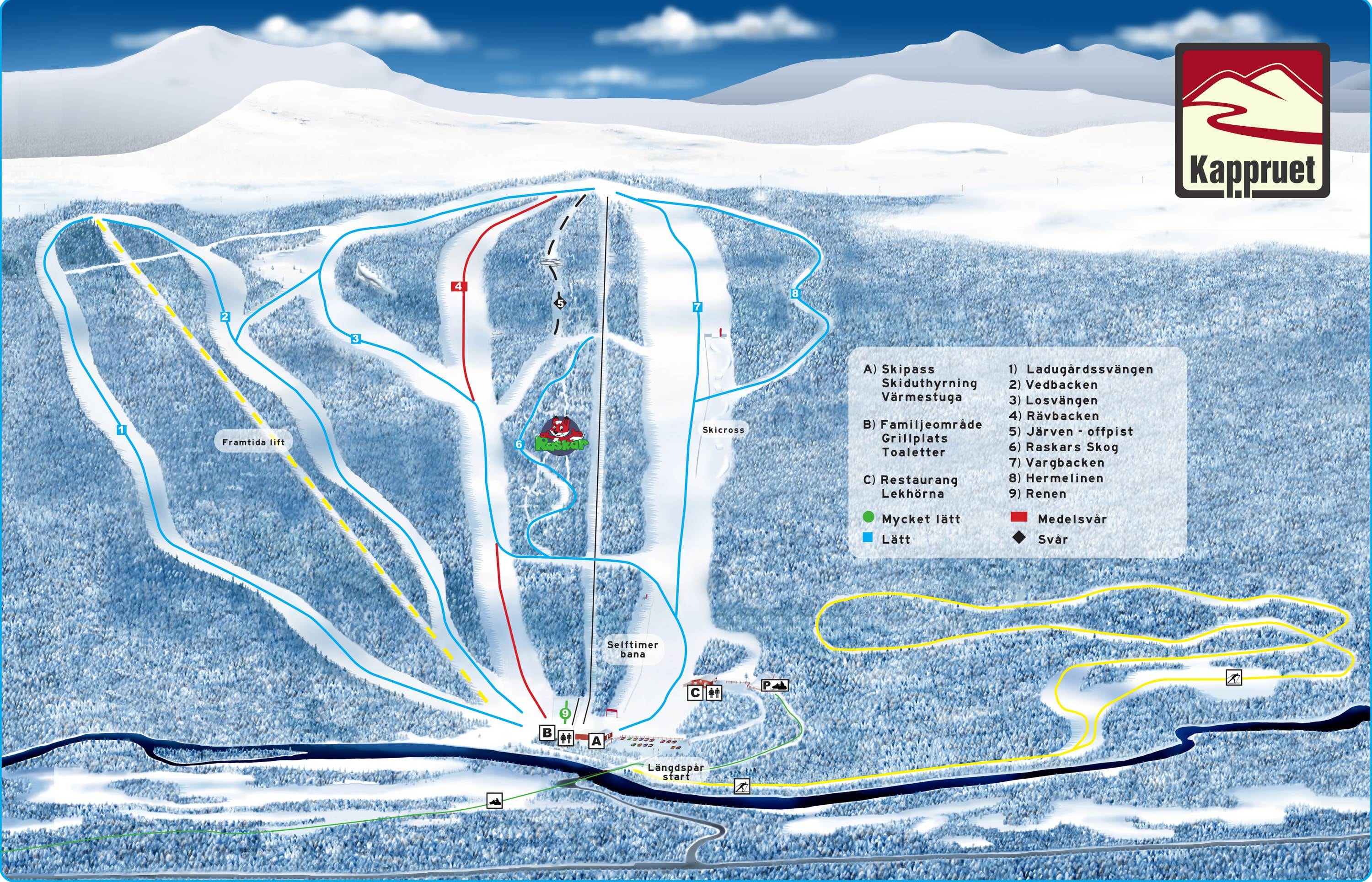 Kappruet trail map