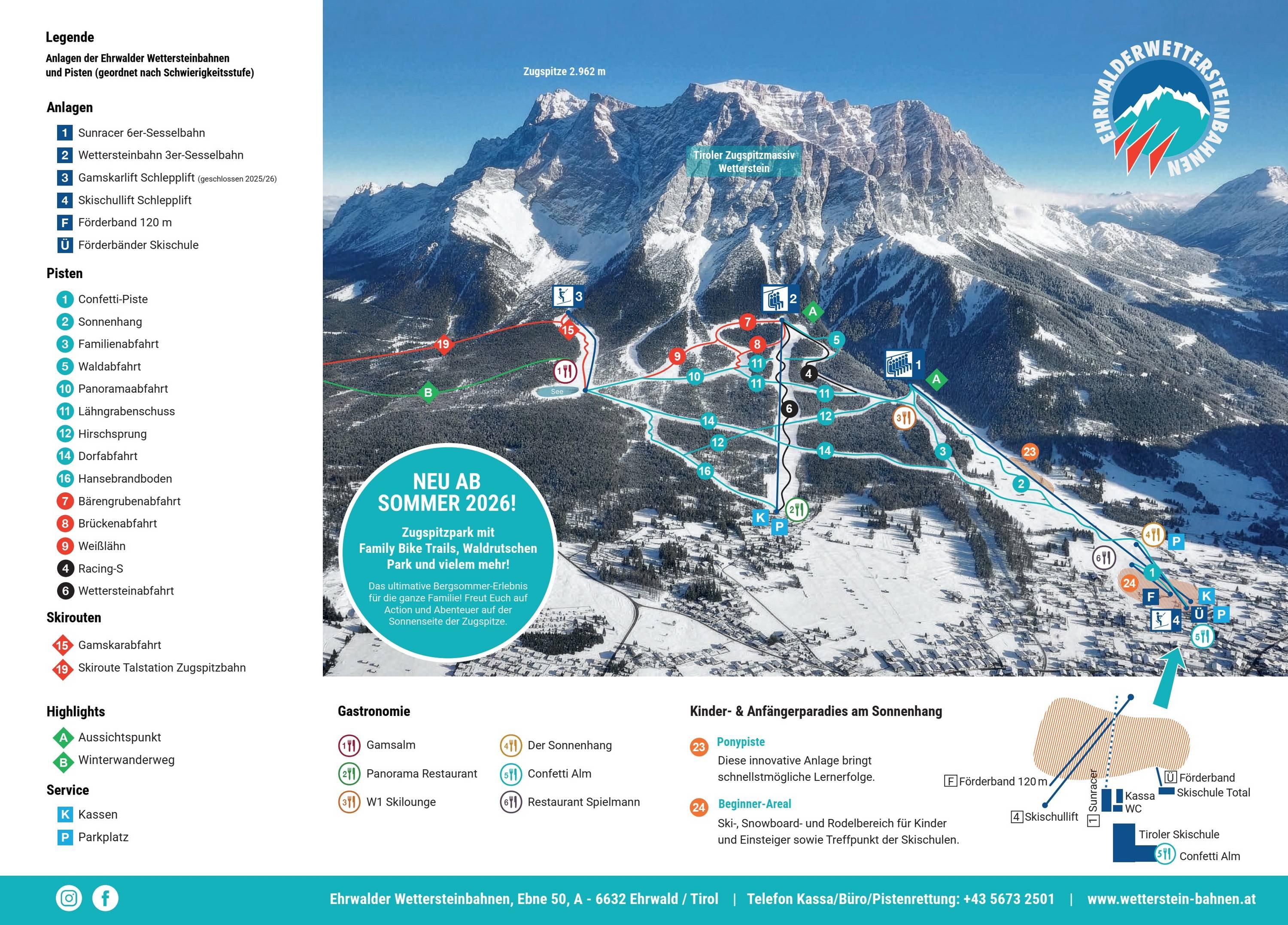 Ehrwalder Wettersteinbahnen – Ehrwald trail map