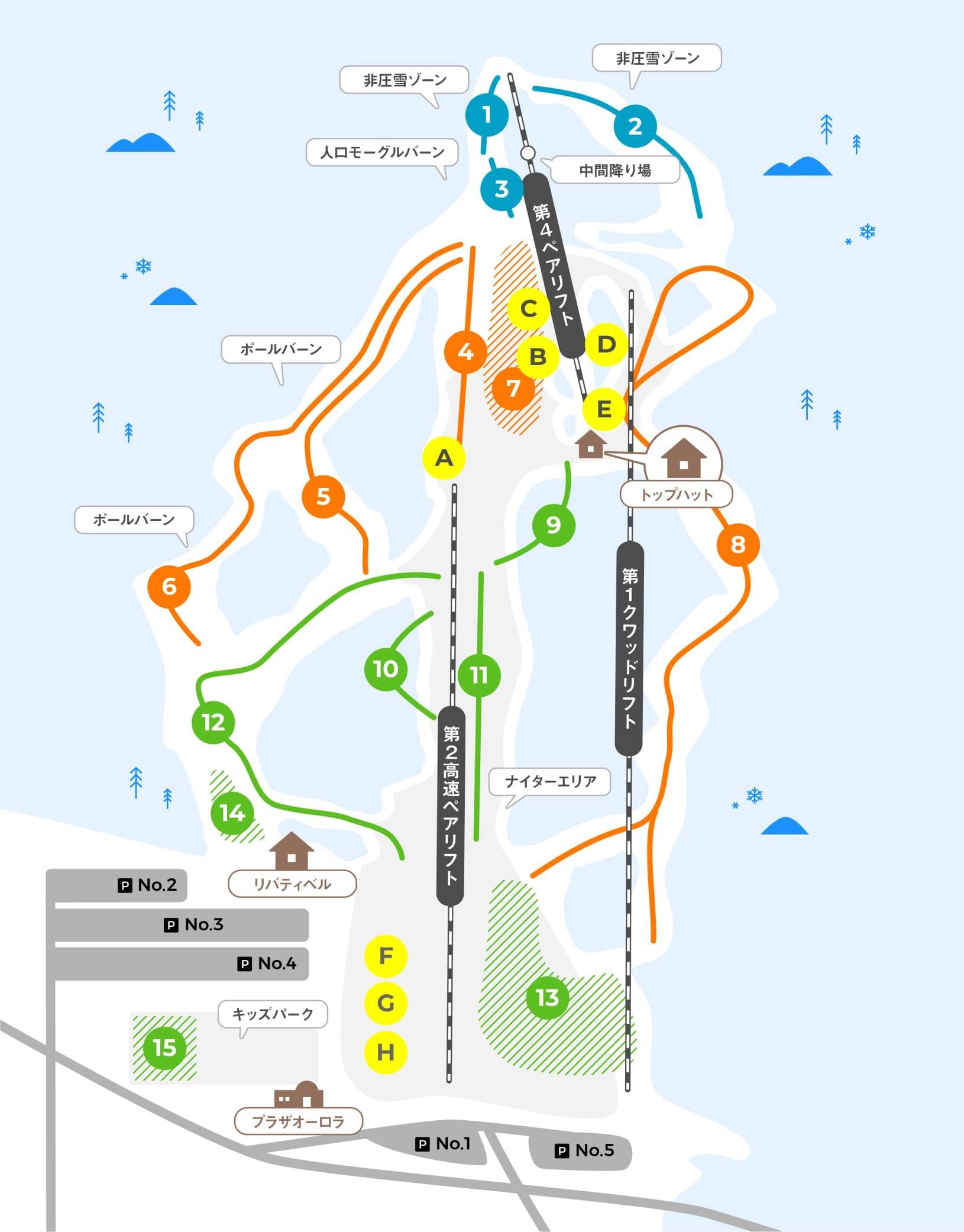 Iizuna Resort trail map