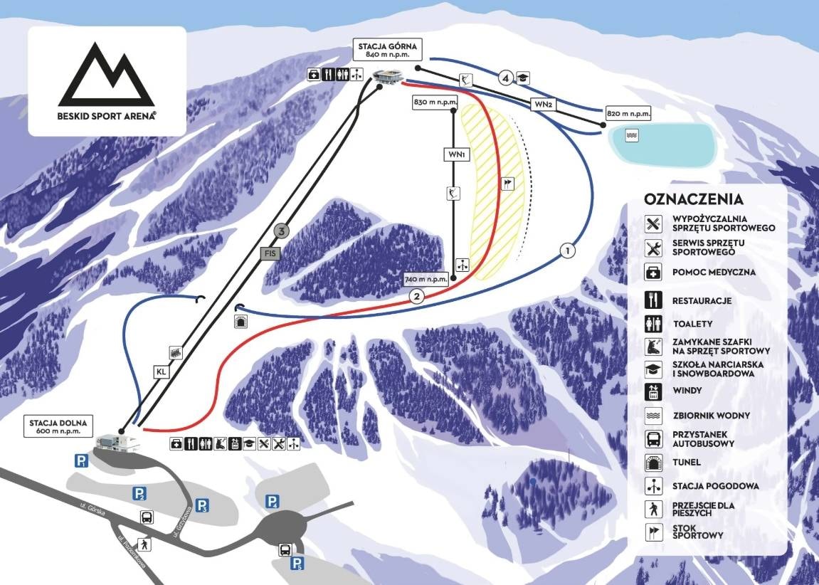 Beskid Sport Arena (Szczyrk) trail map