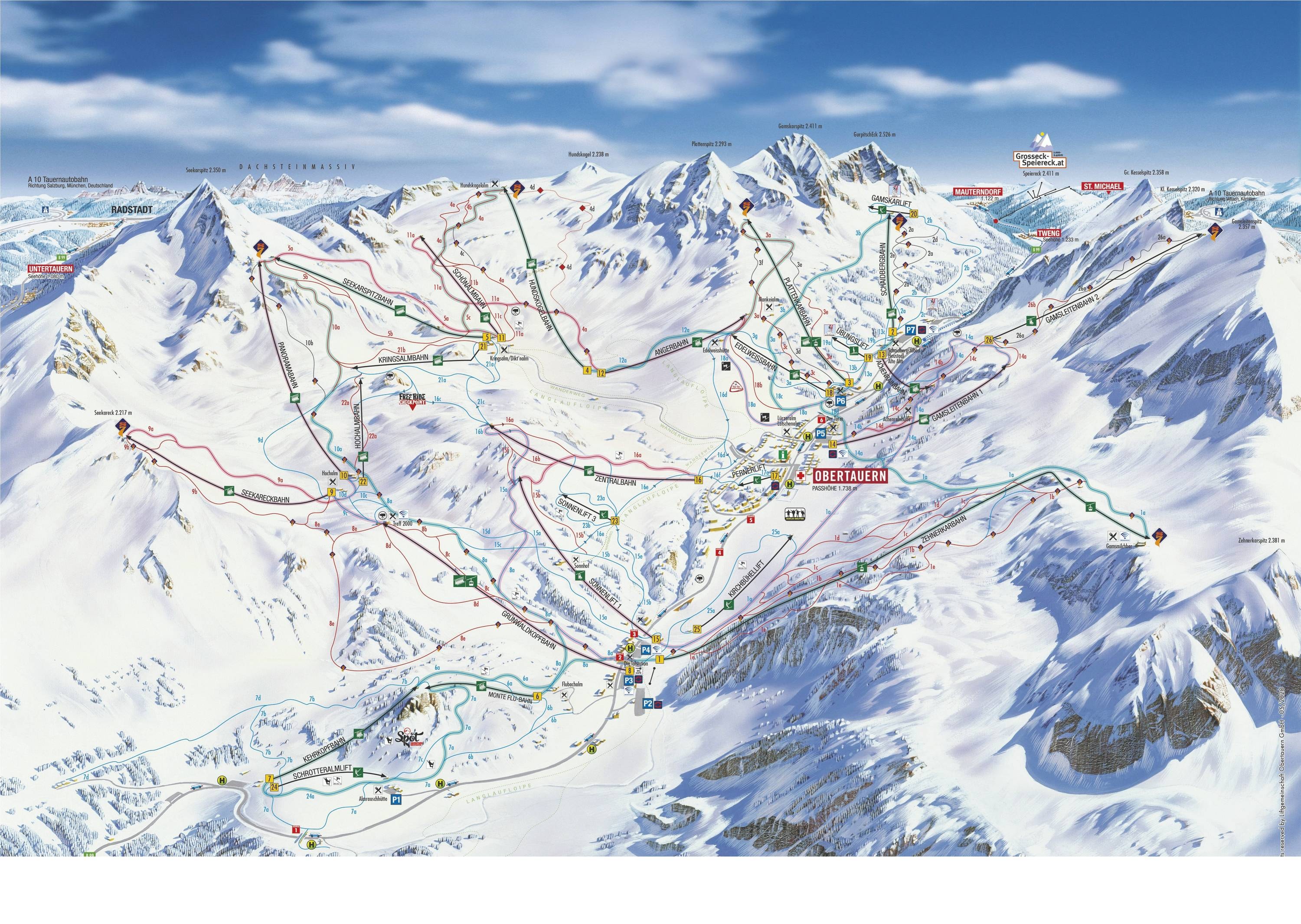 Obertauern trail map