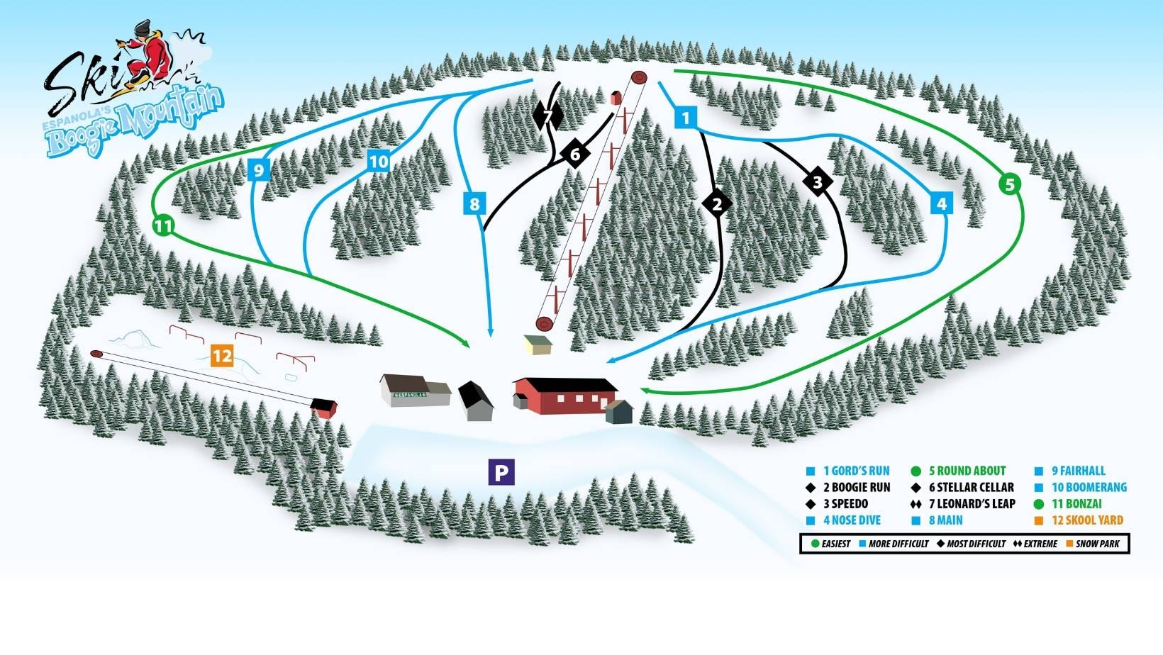 Boogie Mountain – Espanola trail map