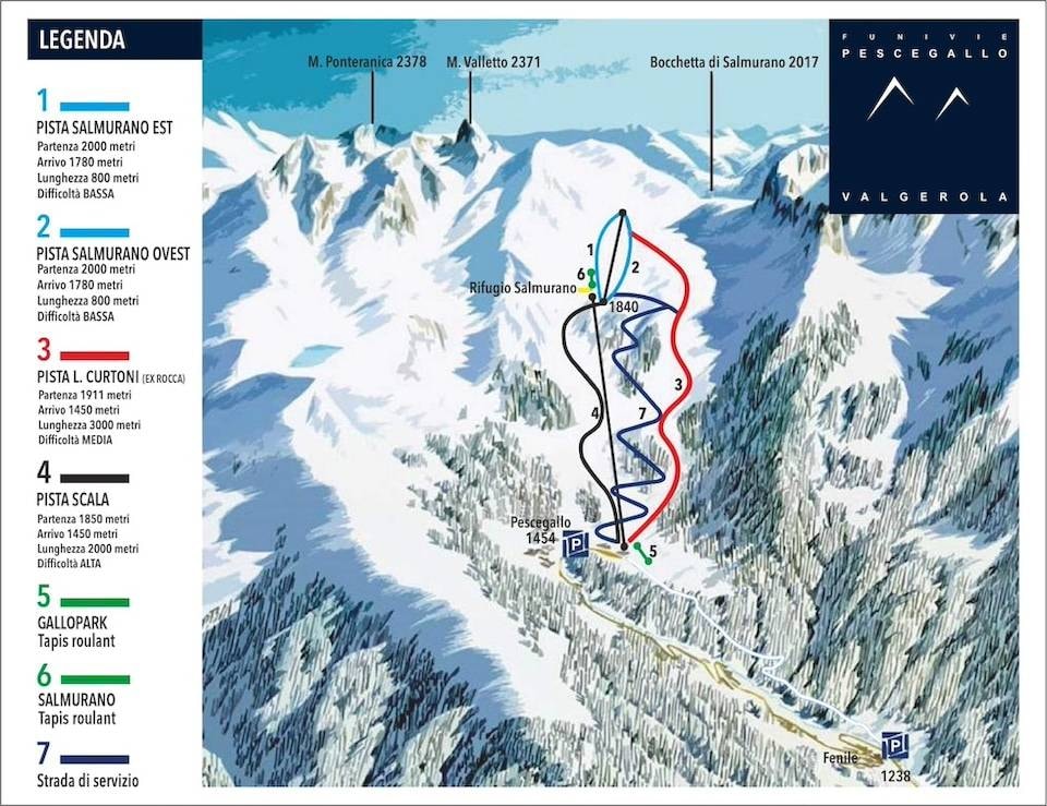 Pescegallo – Valgerola trail map